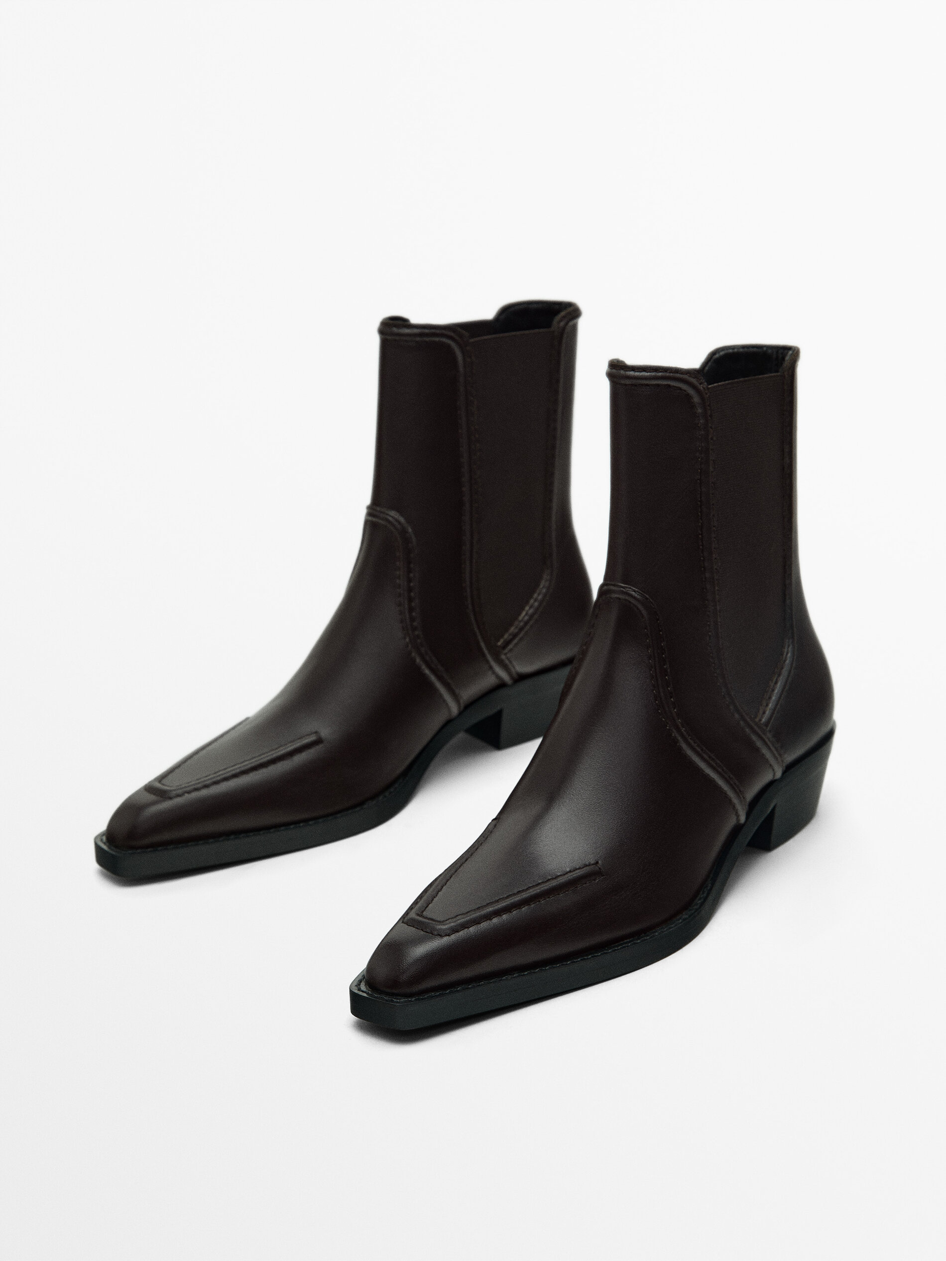 Moc toe heeled ankle boots Brown Boots And Ankle Boots