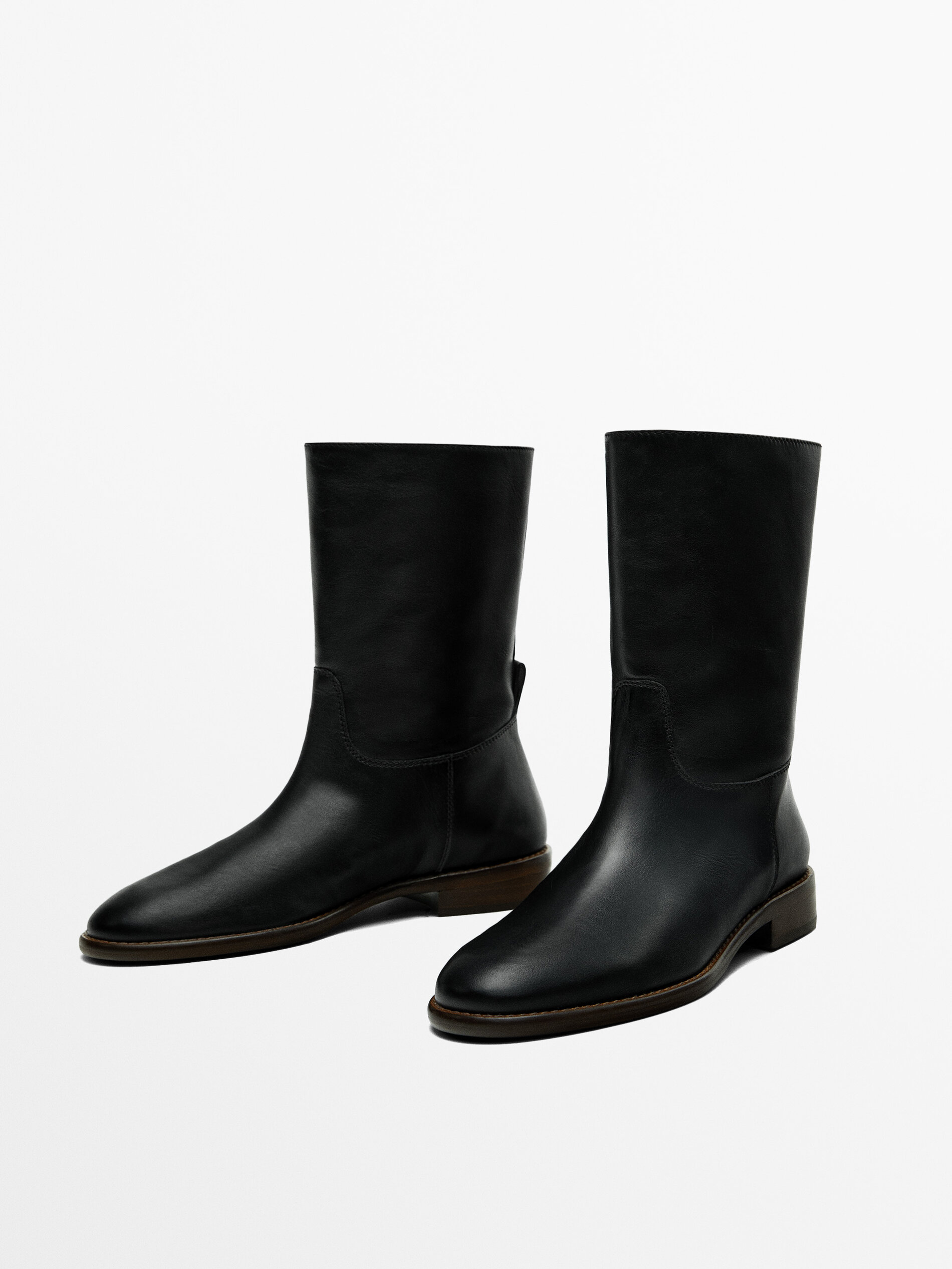 Botin plano negro sales
