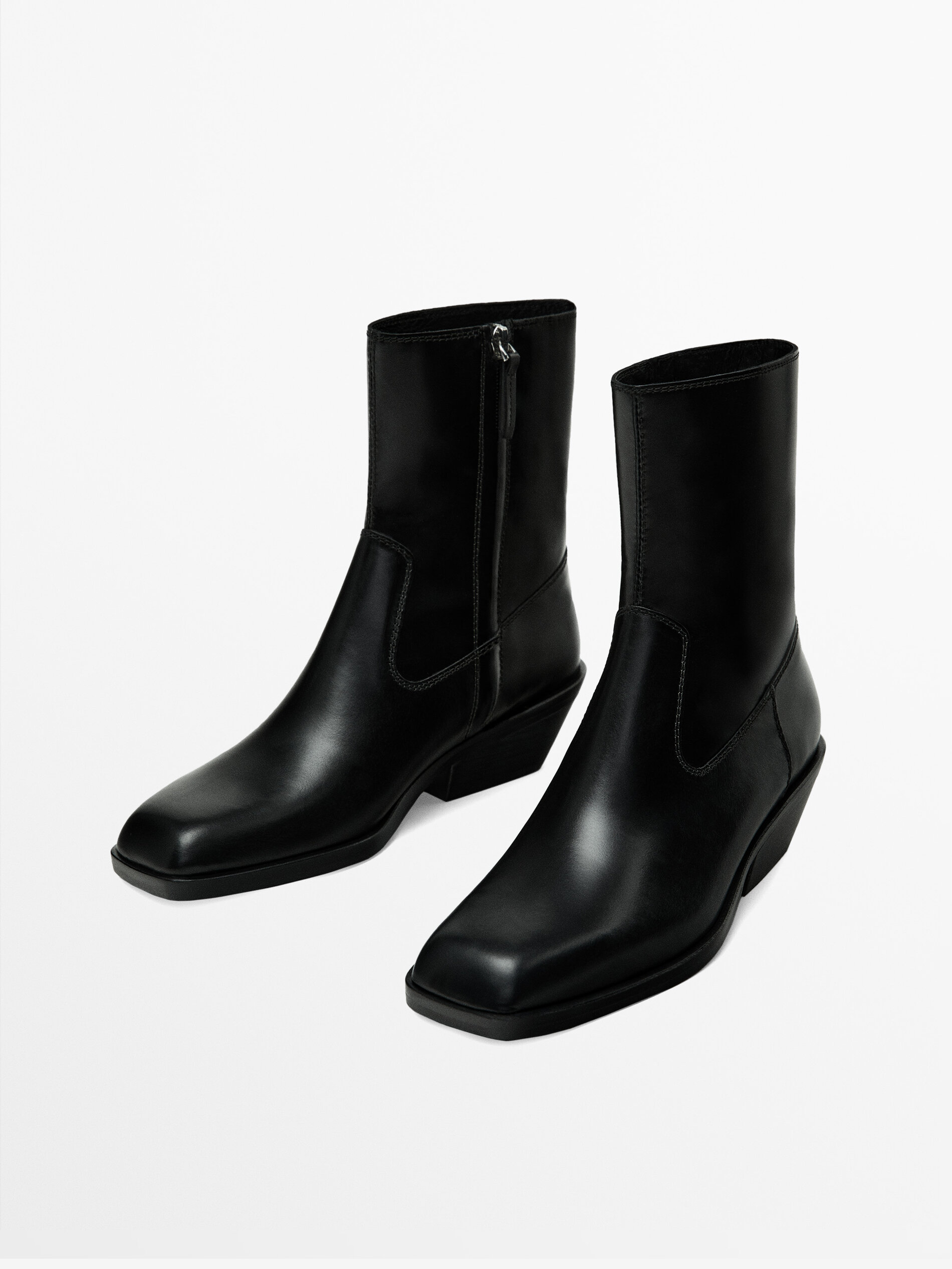 Bottine a talon carré discount