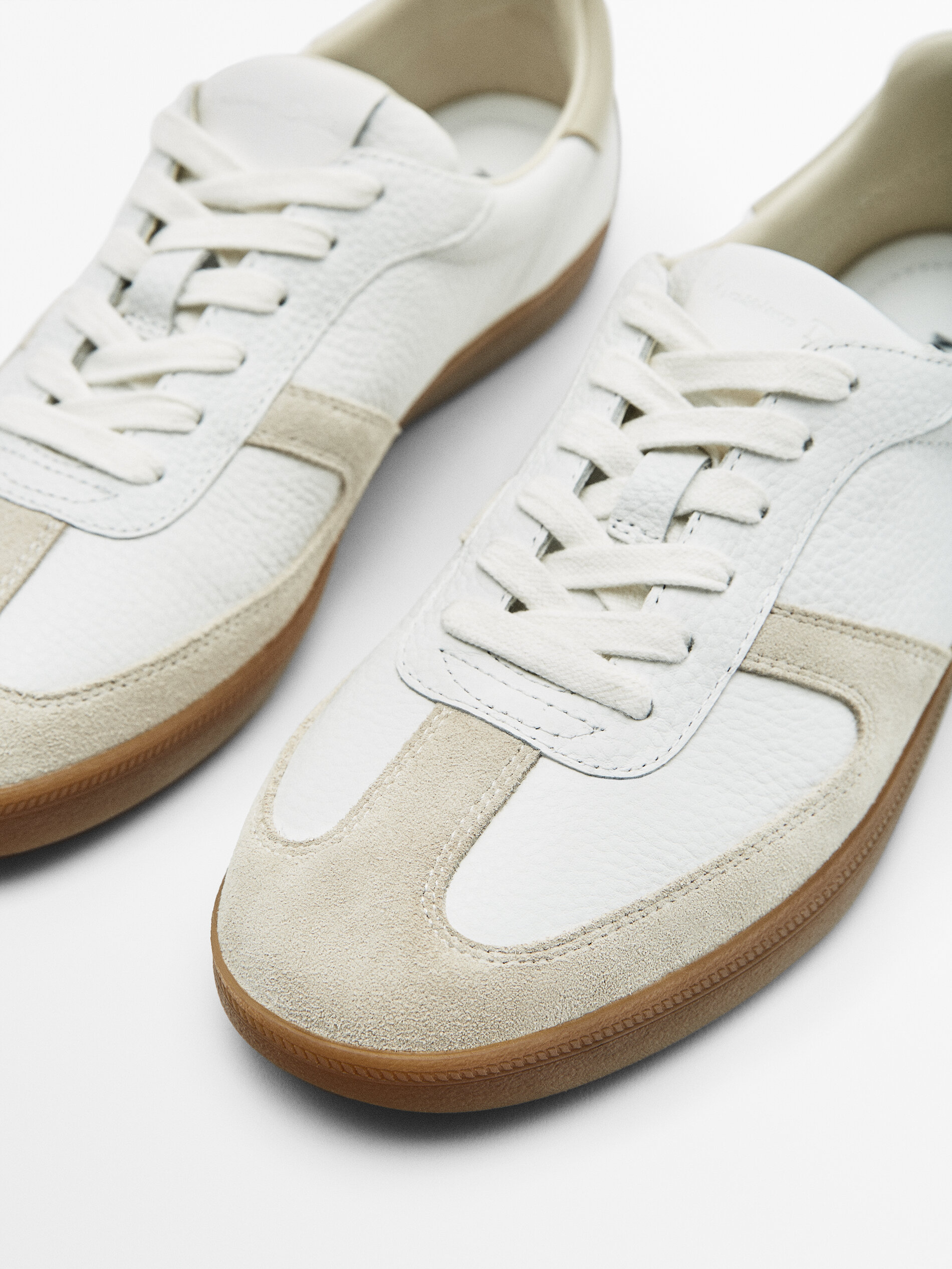 Cream suede trainers sales