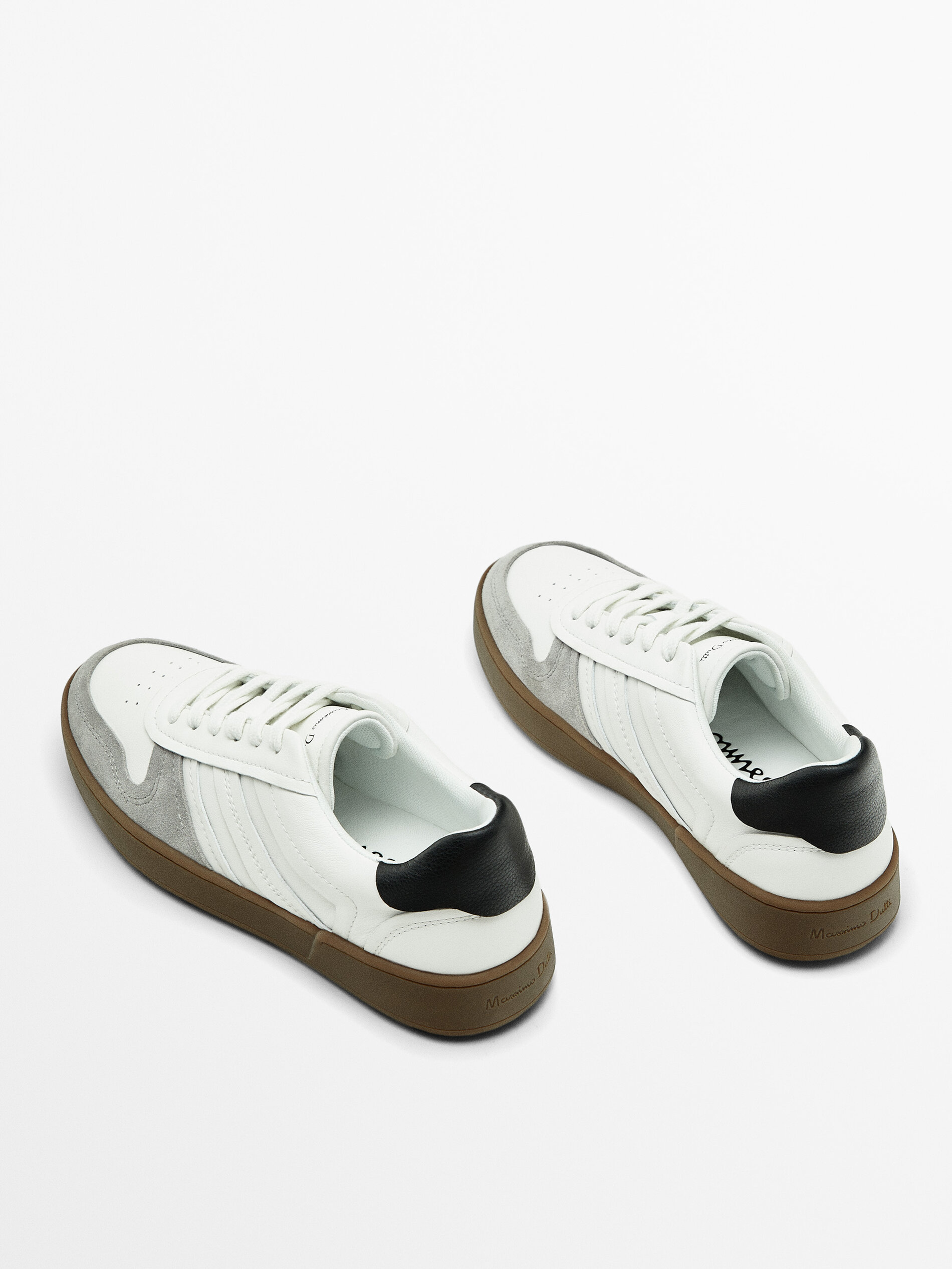 Trainers with contrast pieces Multicolored Shoes Massimo Dutti
