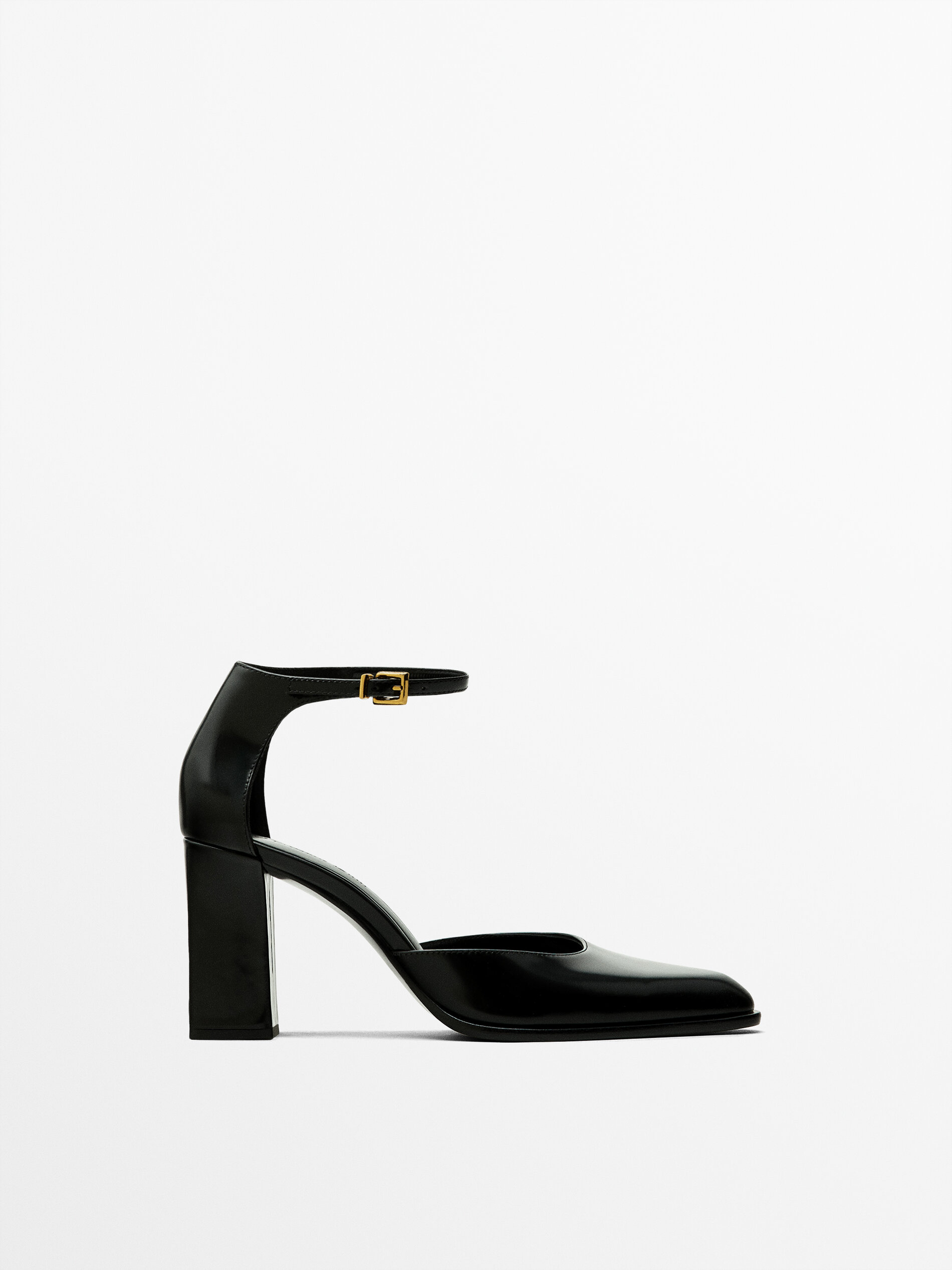 High heel welt shoes Black Heel Shoes Massimo Dutti