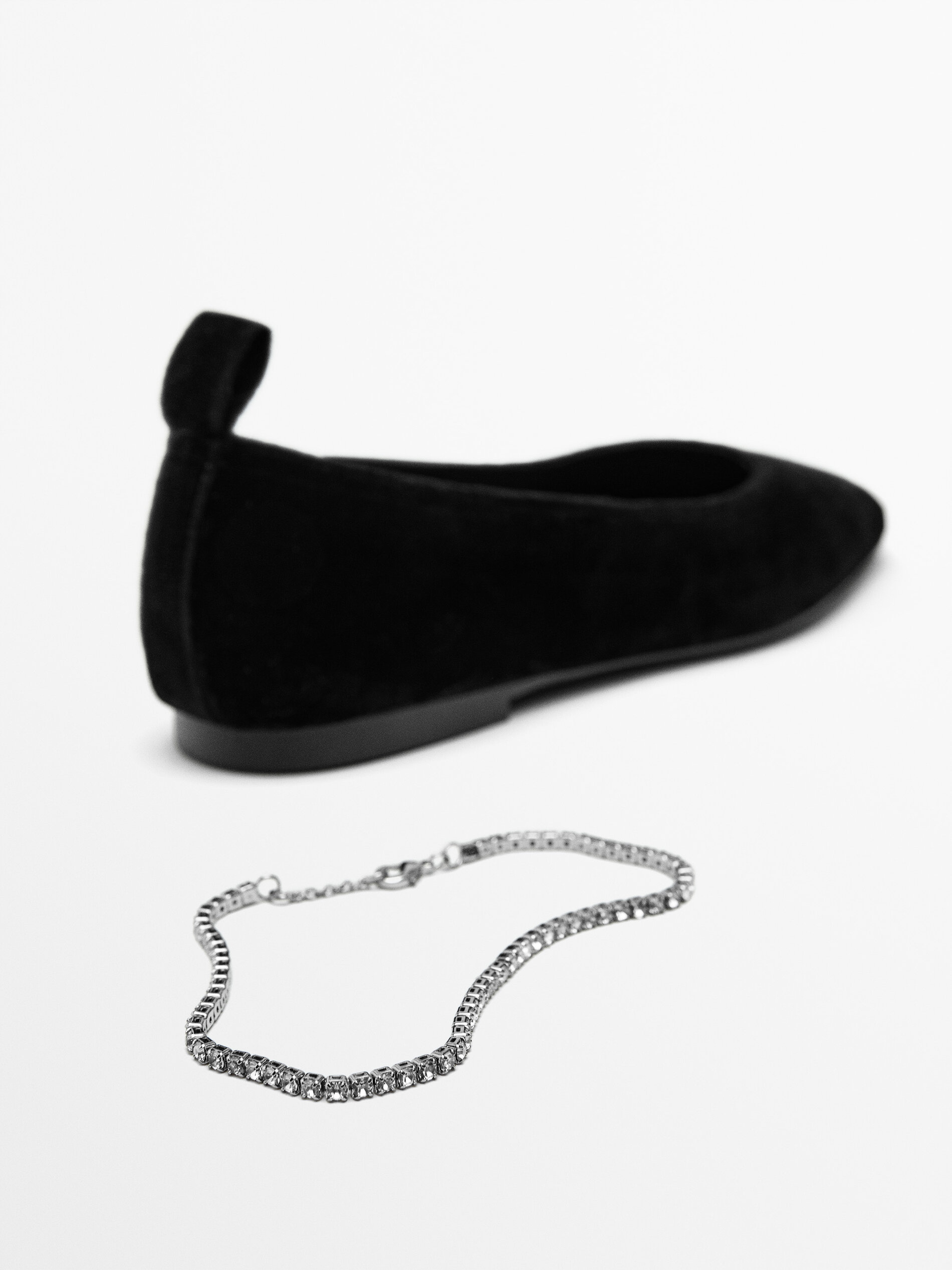Flat ballet shoes hotsell with ankle strap