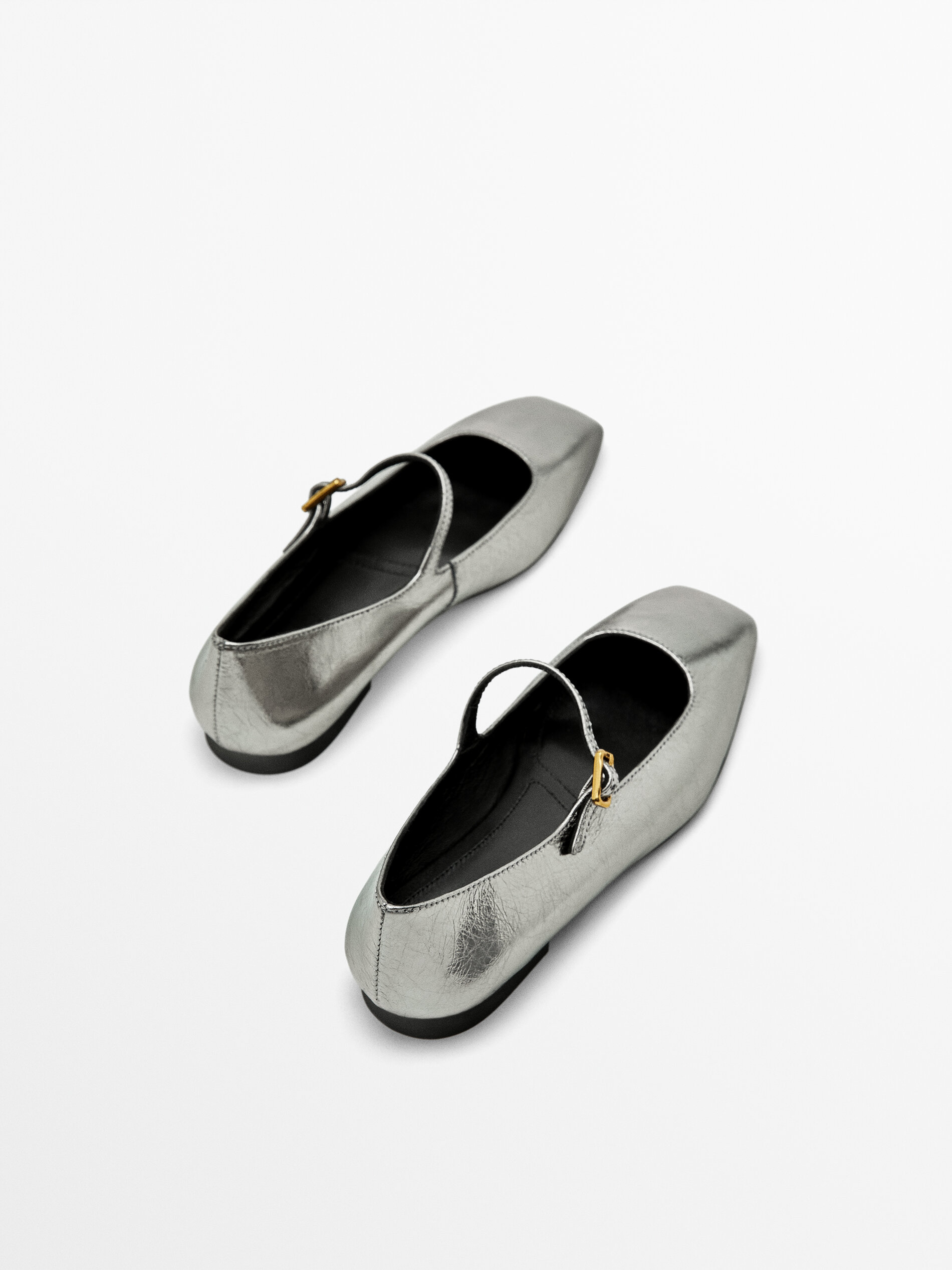 Silver sale ballet pumps