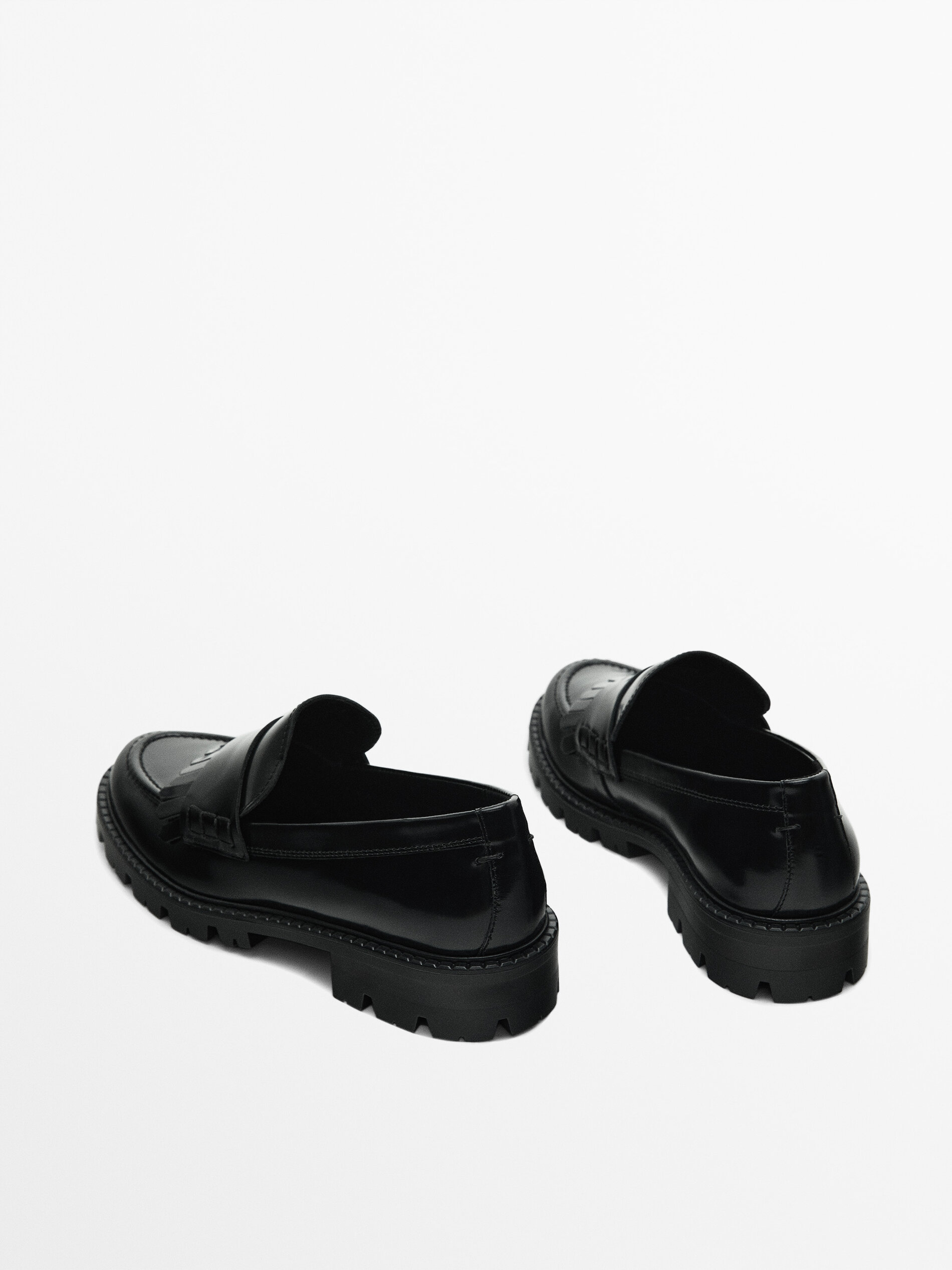 Womens leather sole loafers sale