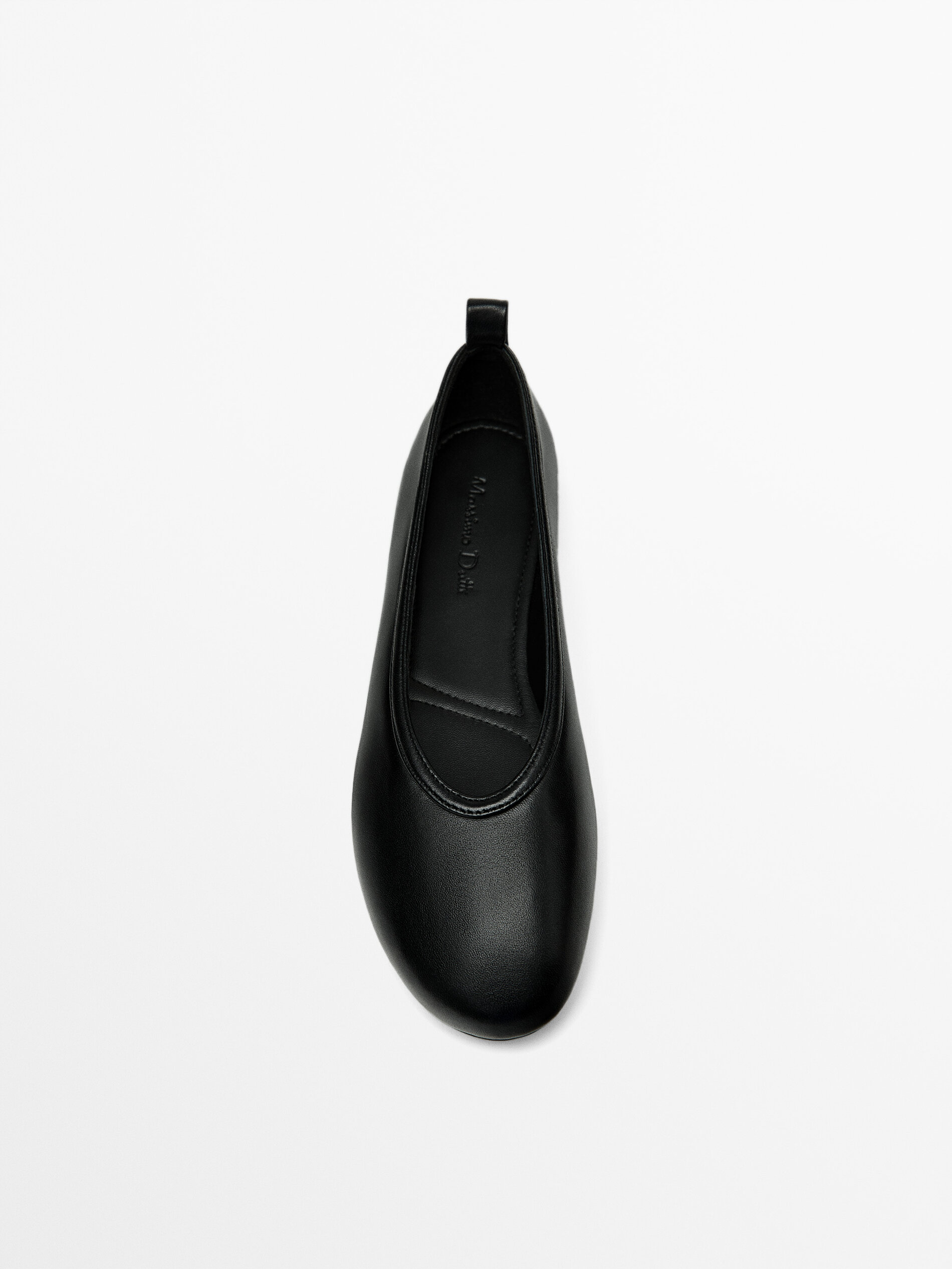 Ballet flats with detachable strap Black Flat Shoes Massimo