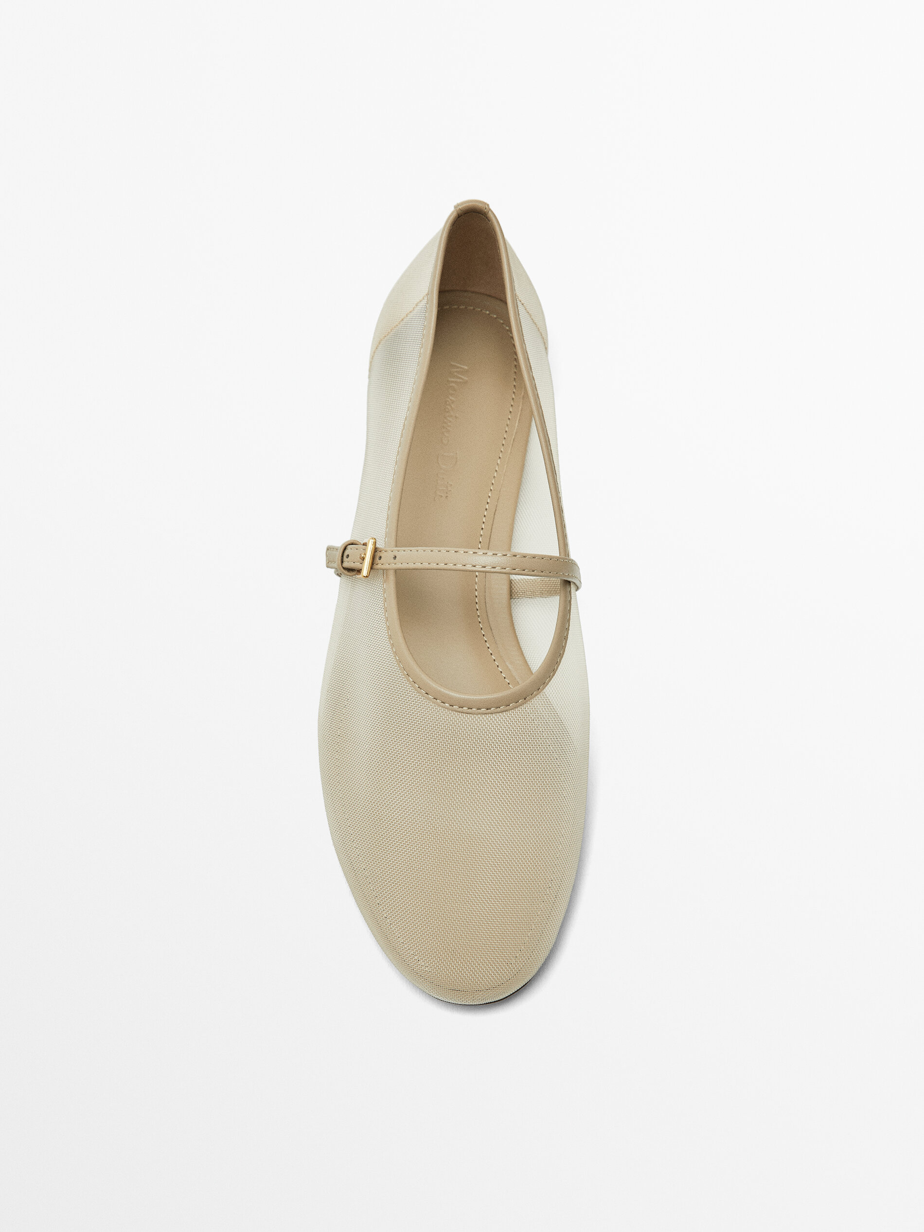 Cream sales flat shoes