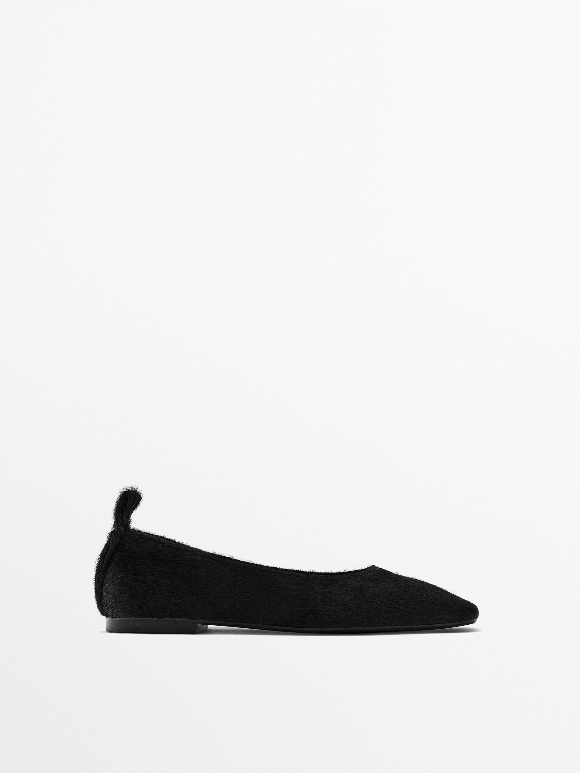 Black closed shop toe flats