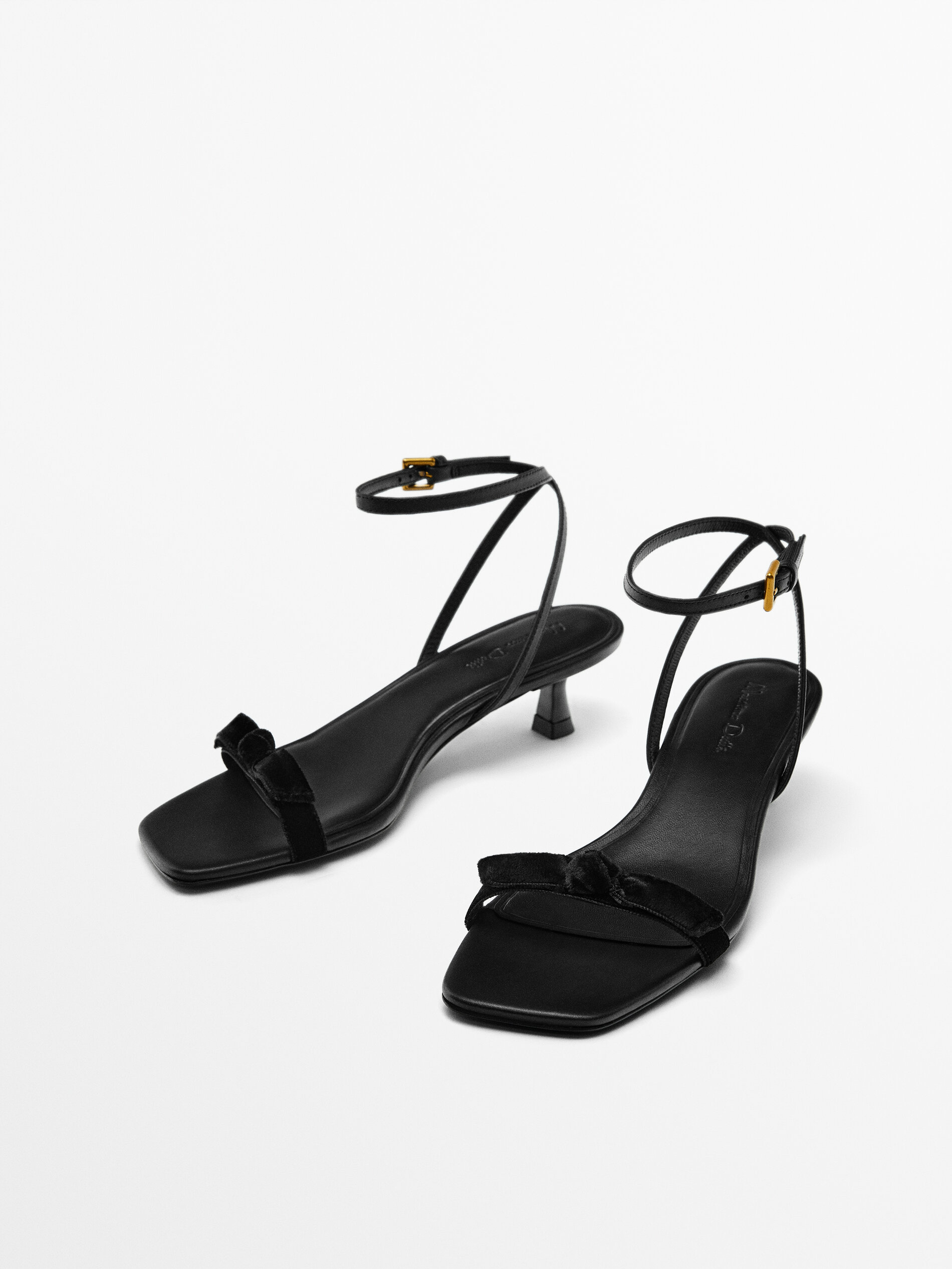 Massimo dutti black sandals outlet