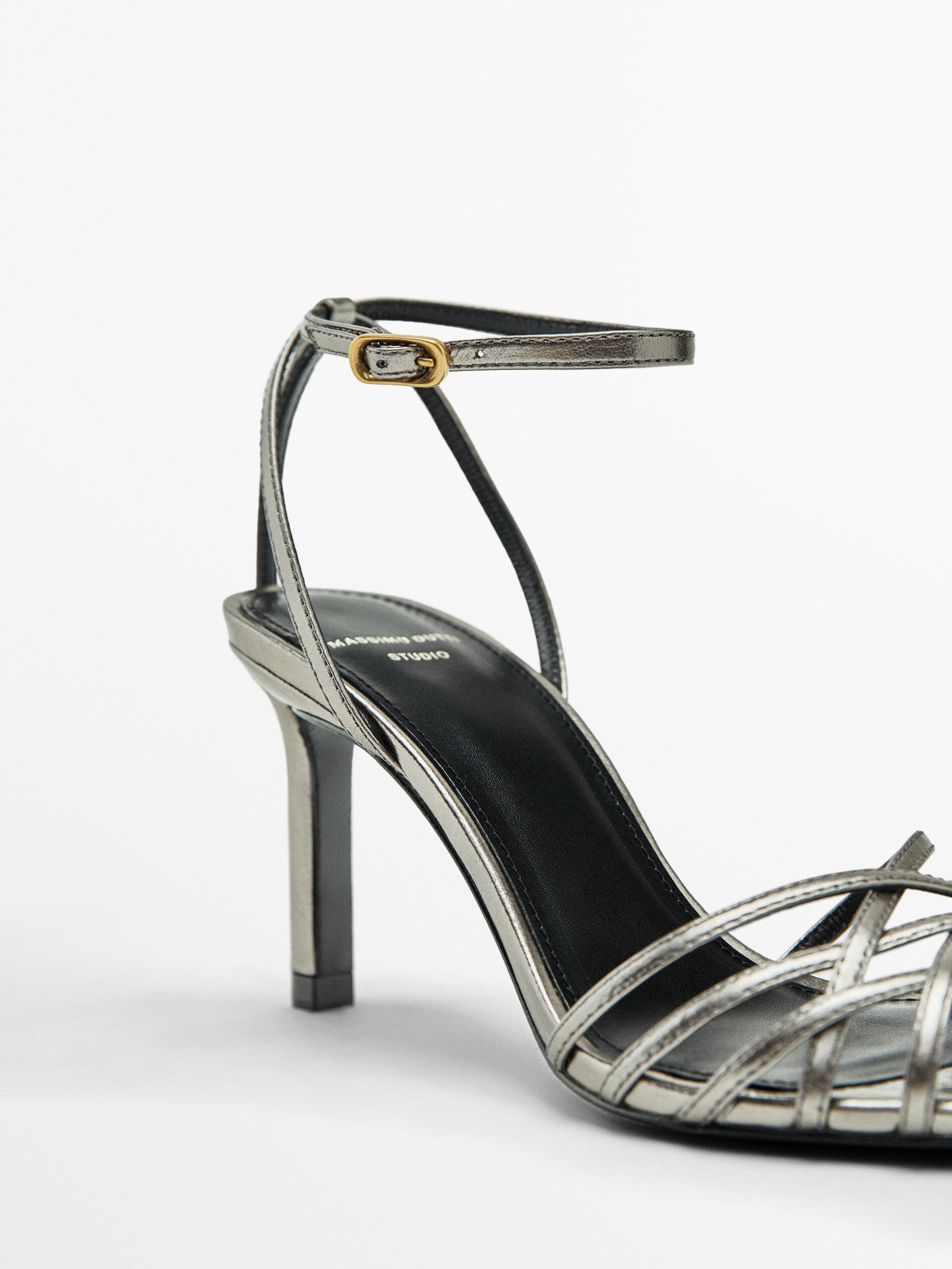 Silver heeled sandals hotsell
