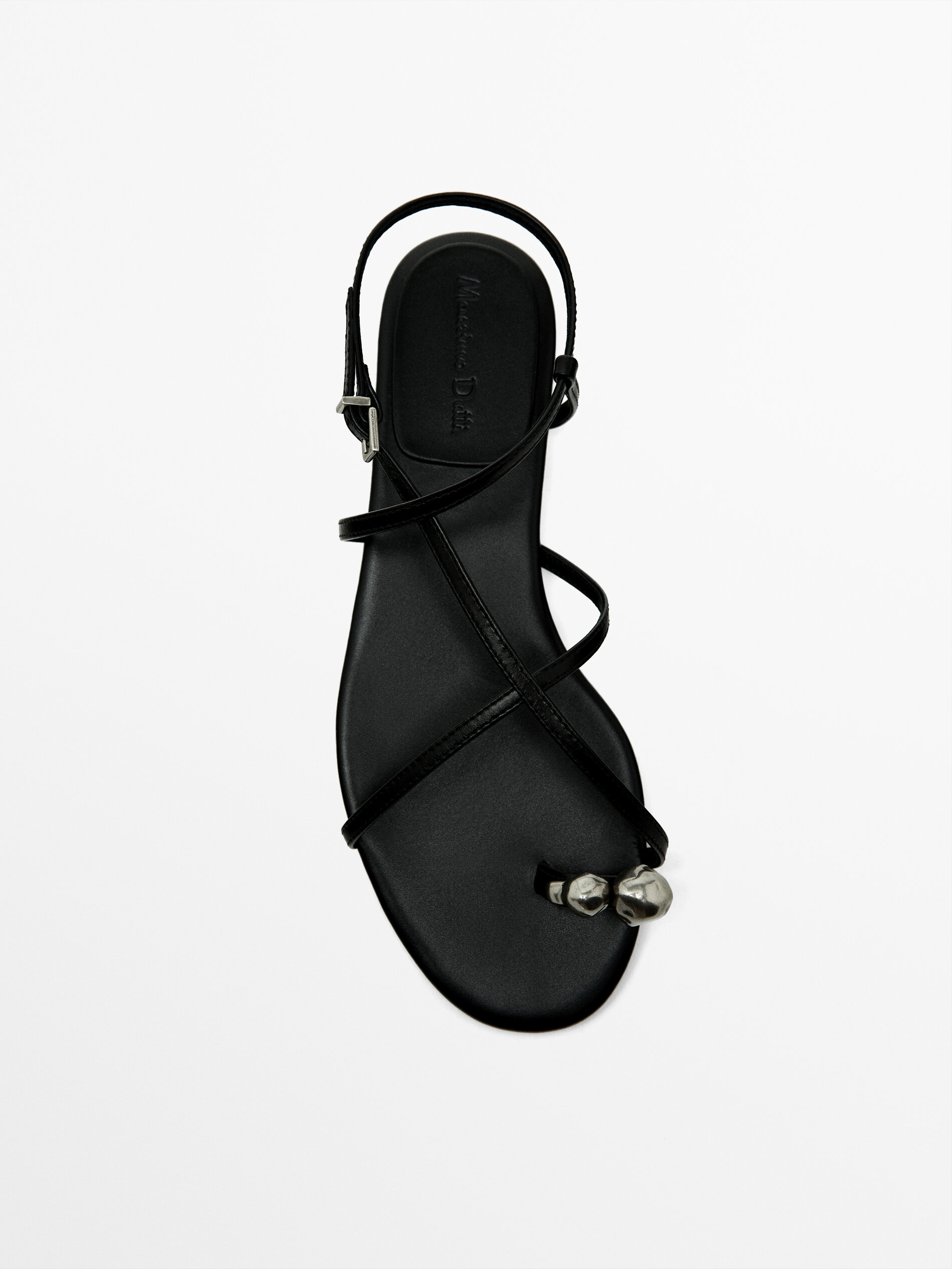 All black clearance flat sandals