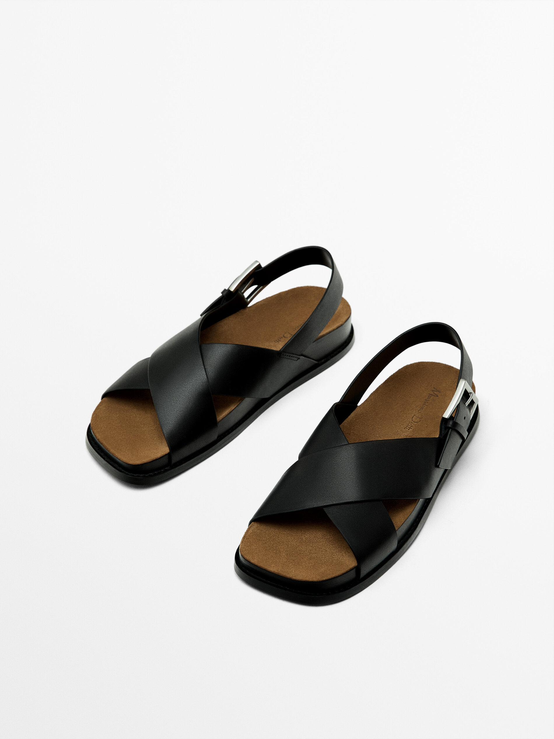 Black buckle 2025 sandals