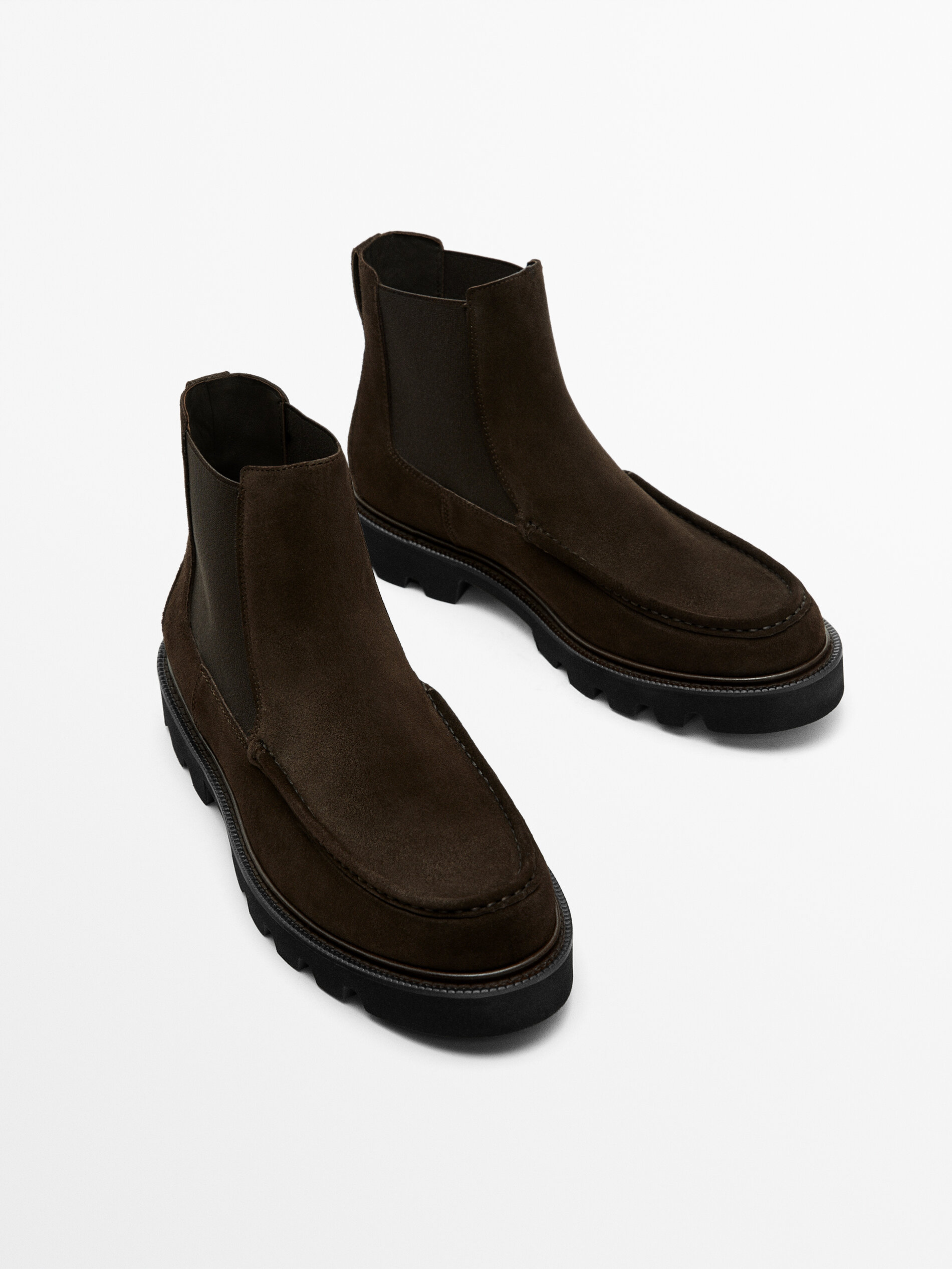 Bottines croute cheap de cuir homme