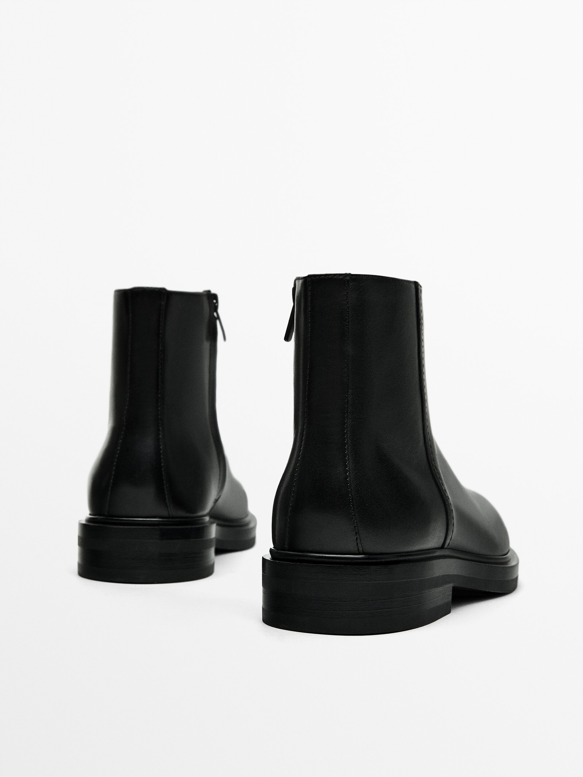 Botas negras massimo dutti best sale