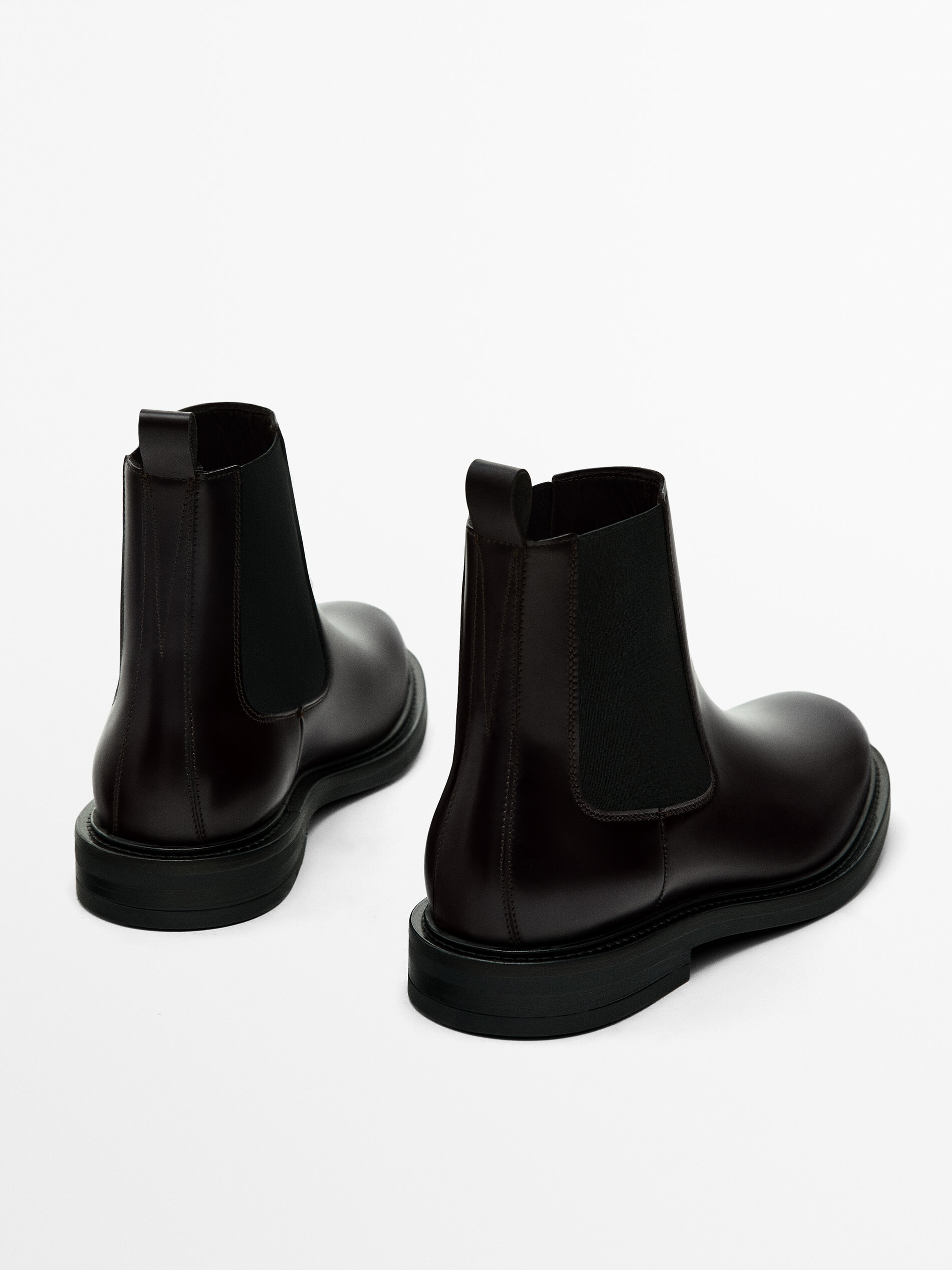 Brown leather sock boots 2025