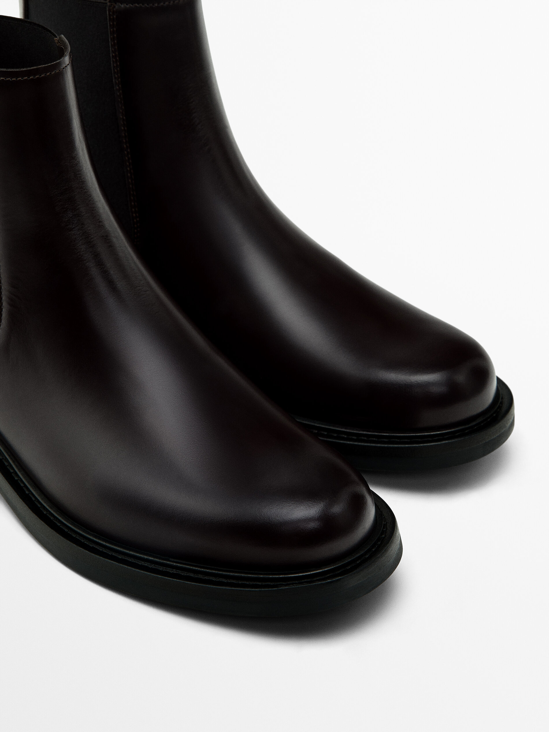Boots deals cuir marron