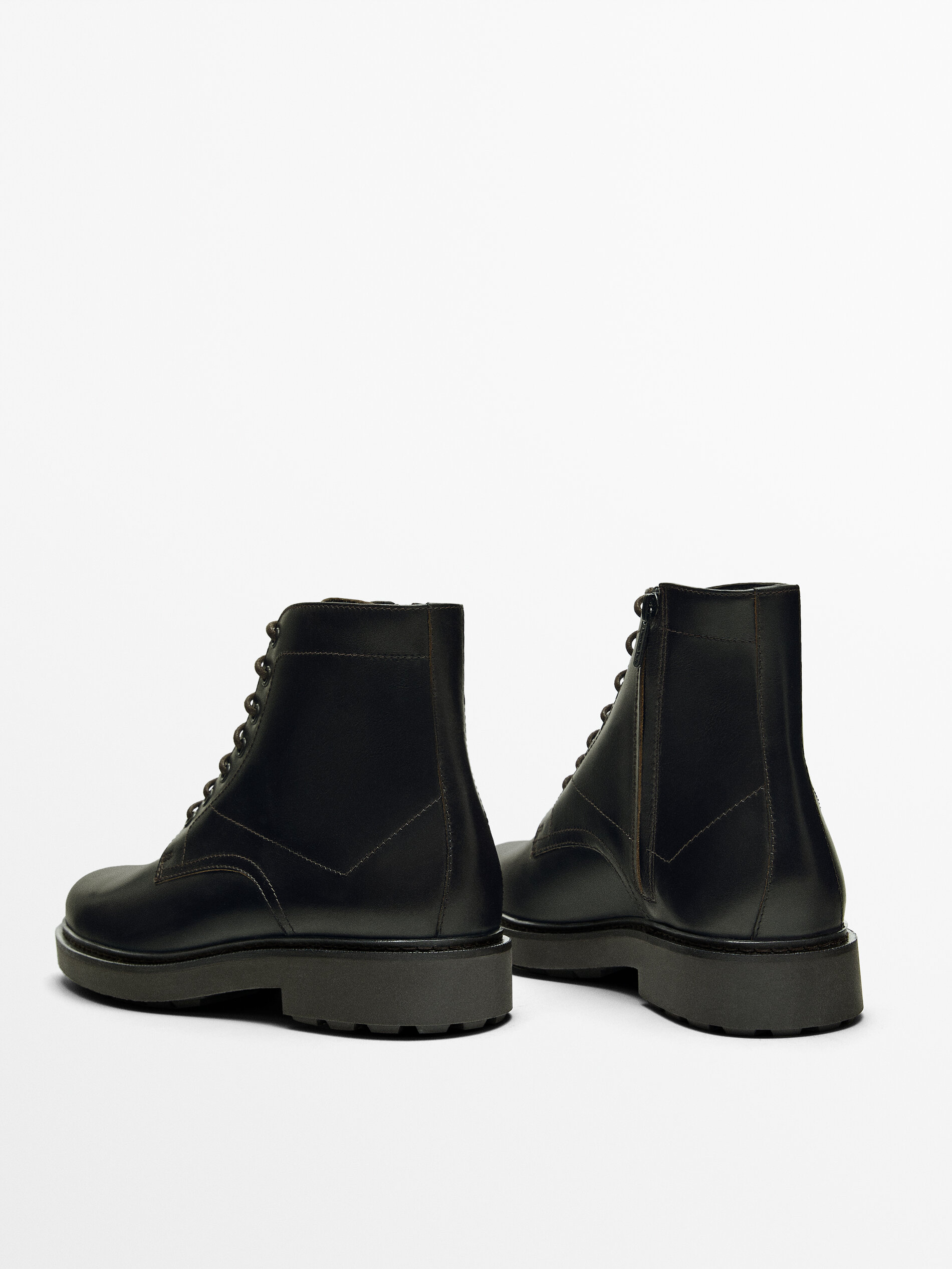 Bottes en cuir marron on sale