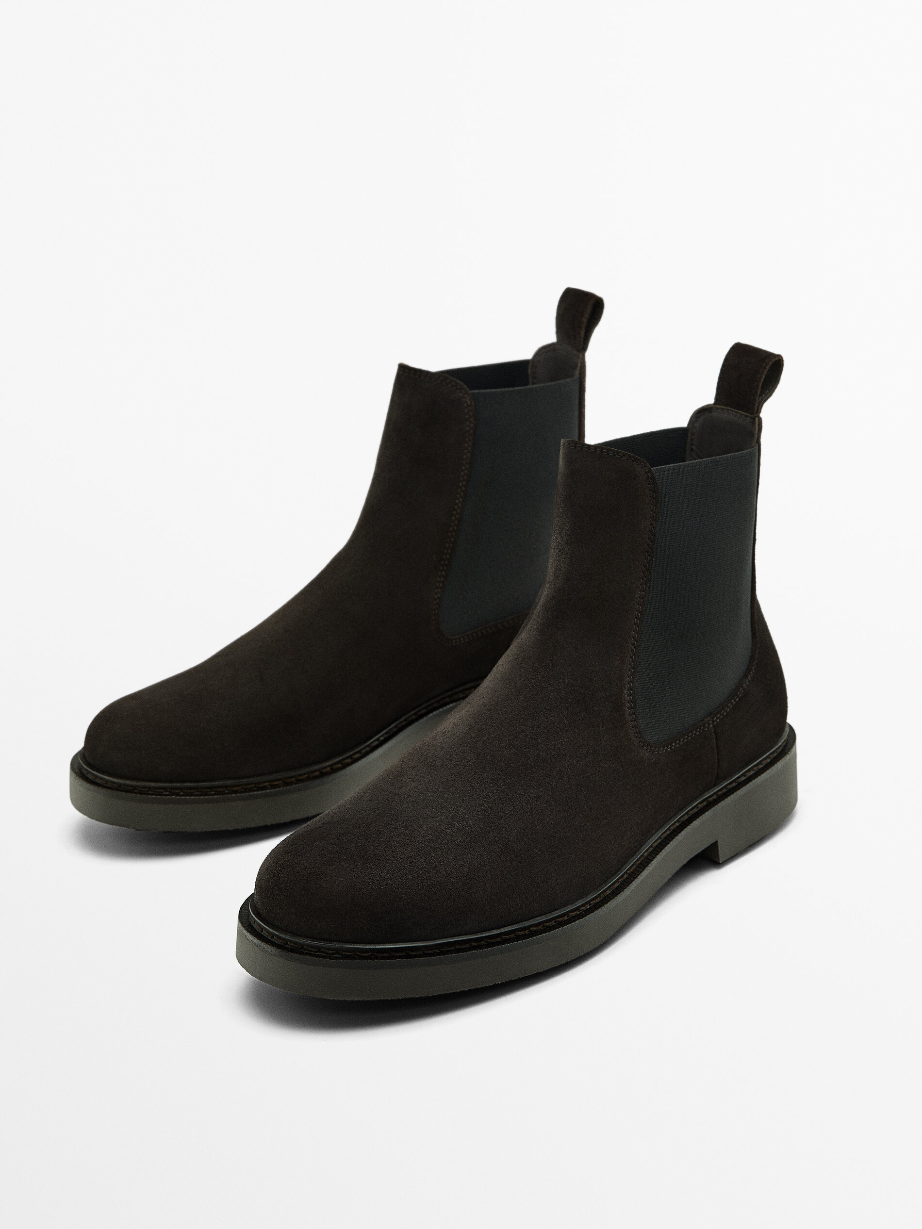 Brown suede sock booties store