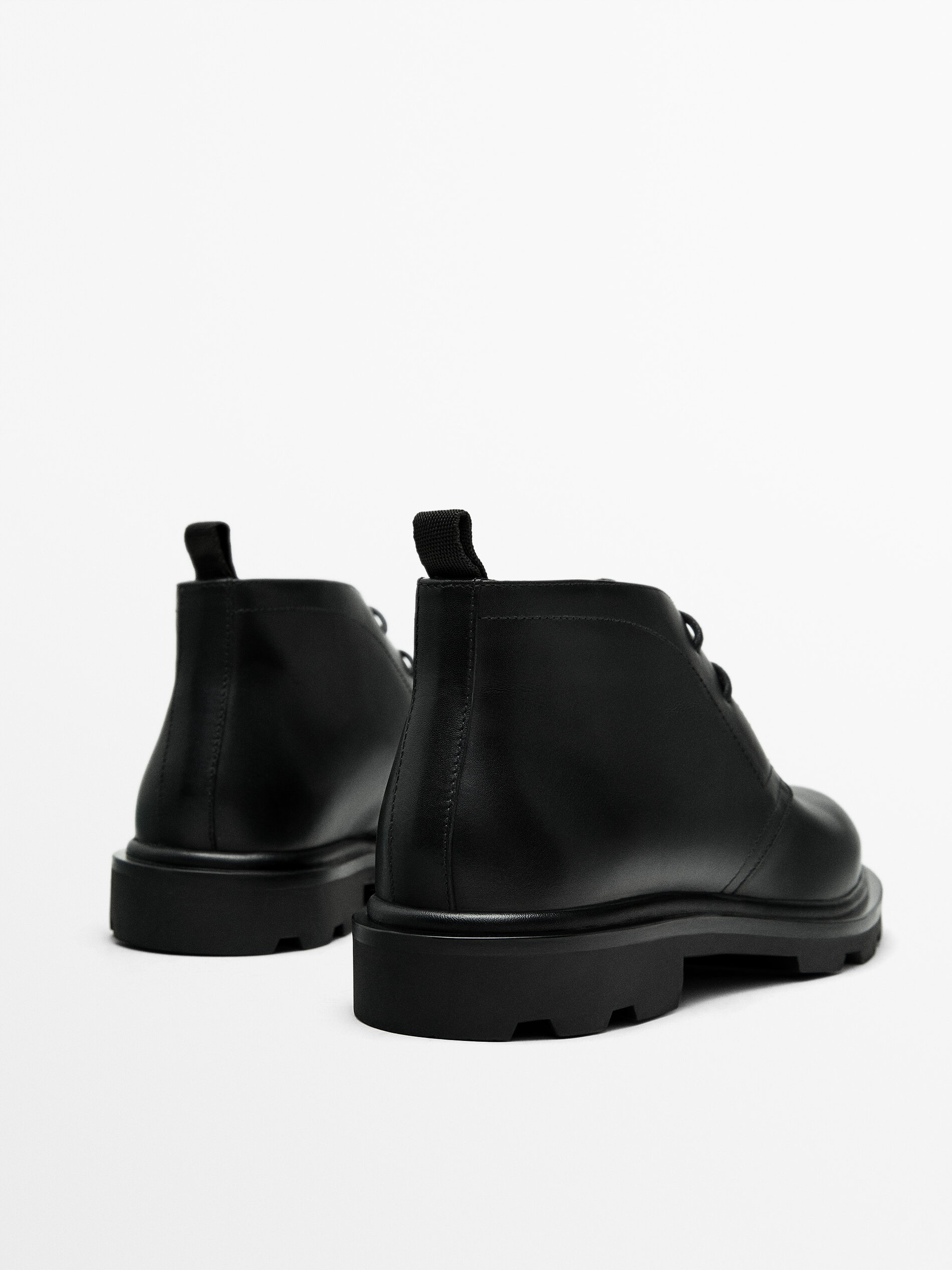 Massimo dutti white nappa ankle boots 2025