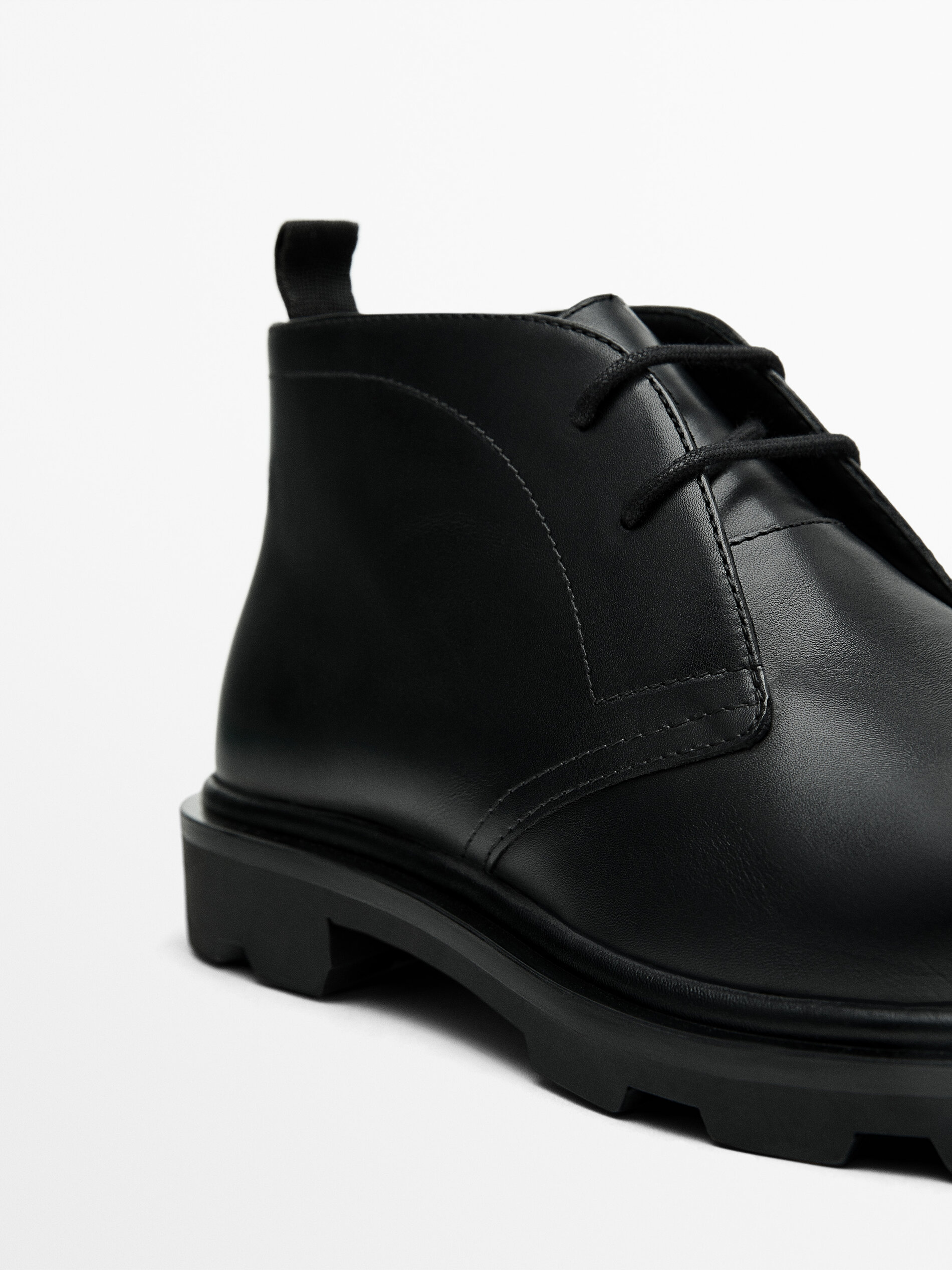 Massimo dutti white nappa top ankle boots