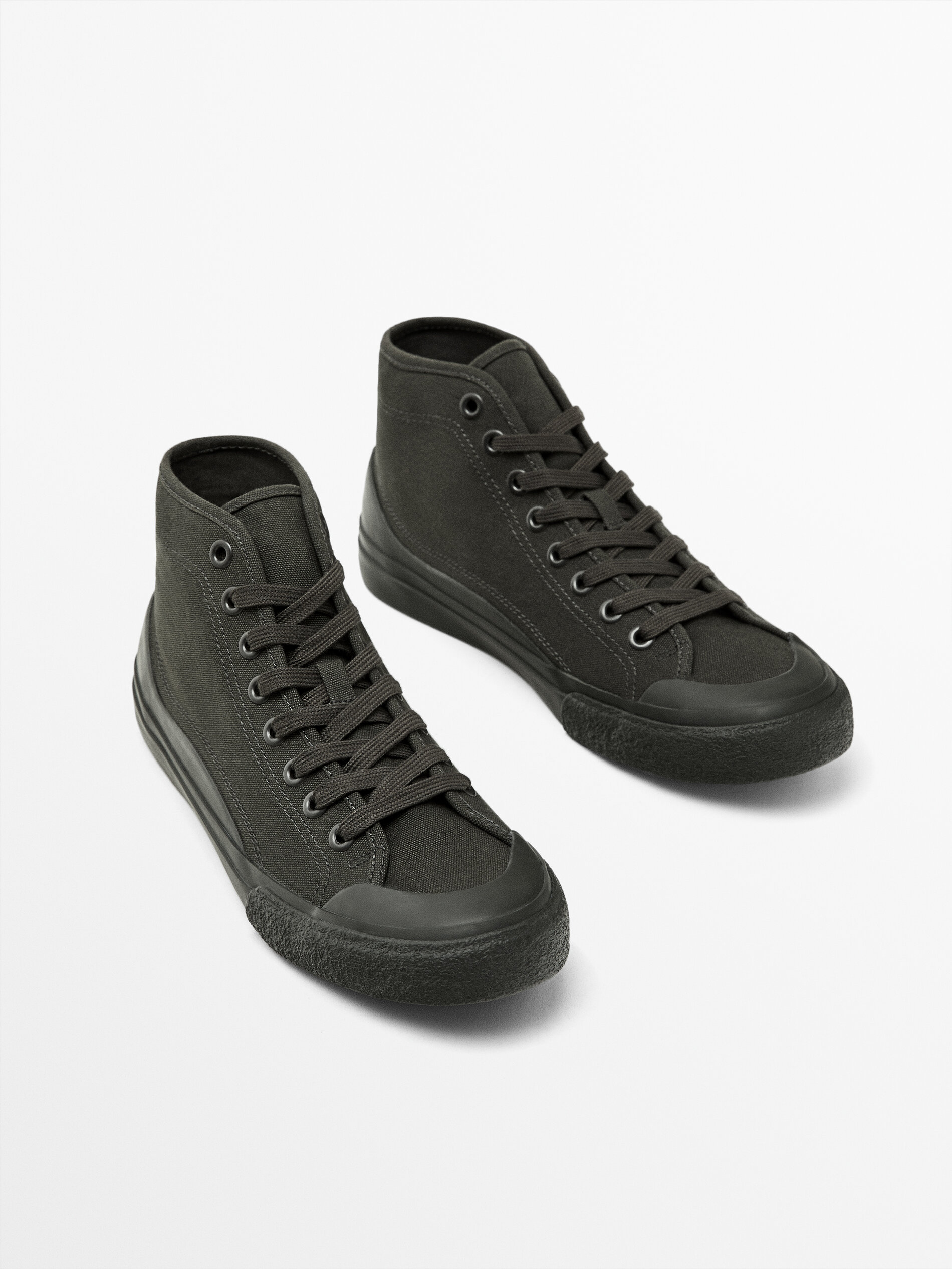 Canvas high top shoes top