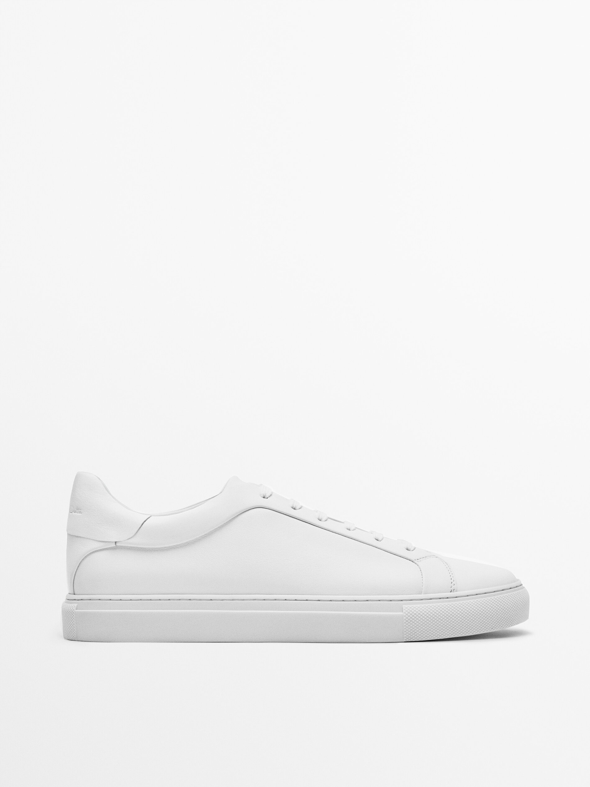 White leather trainers