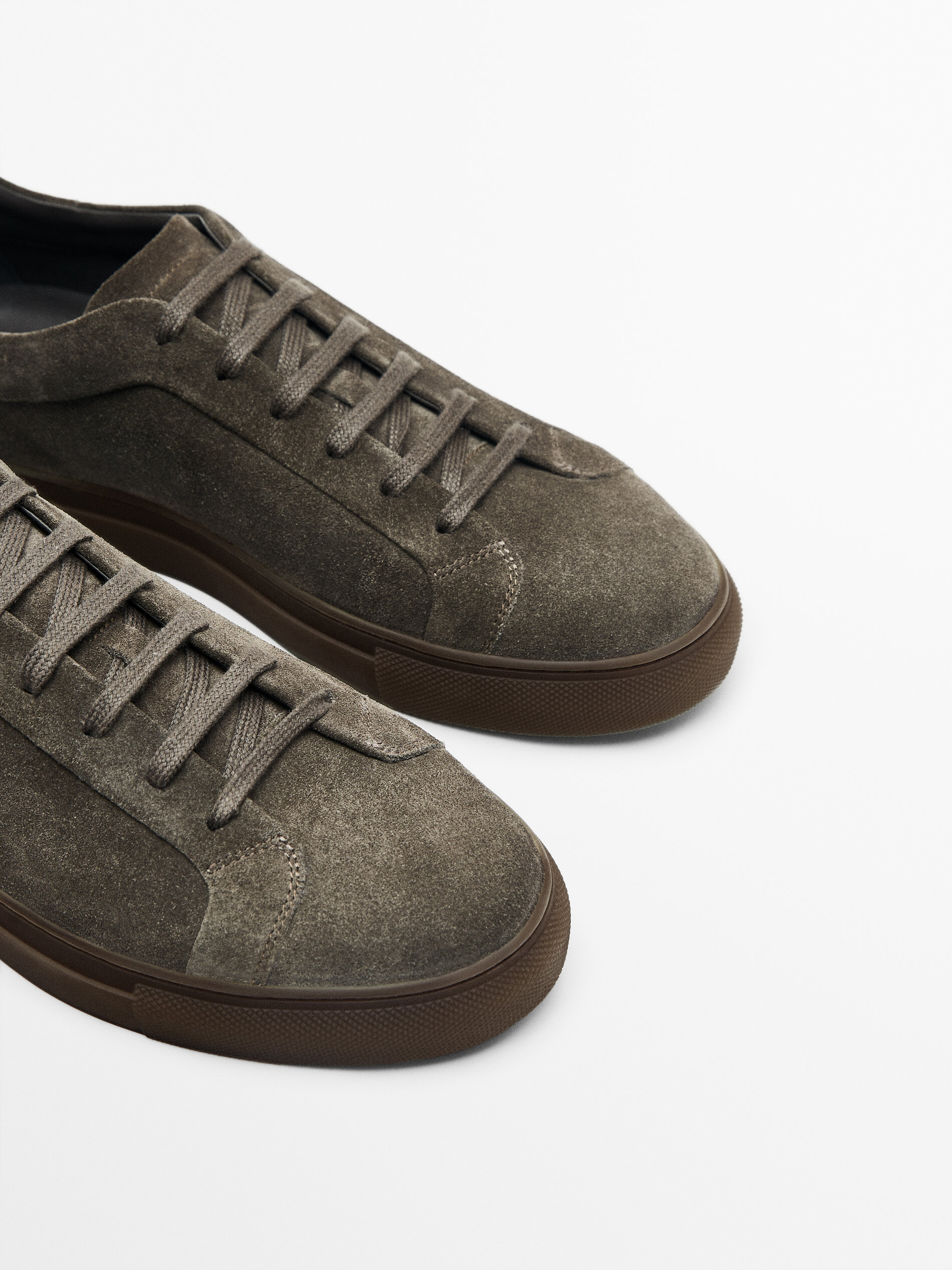 Grey suede clearance trainers