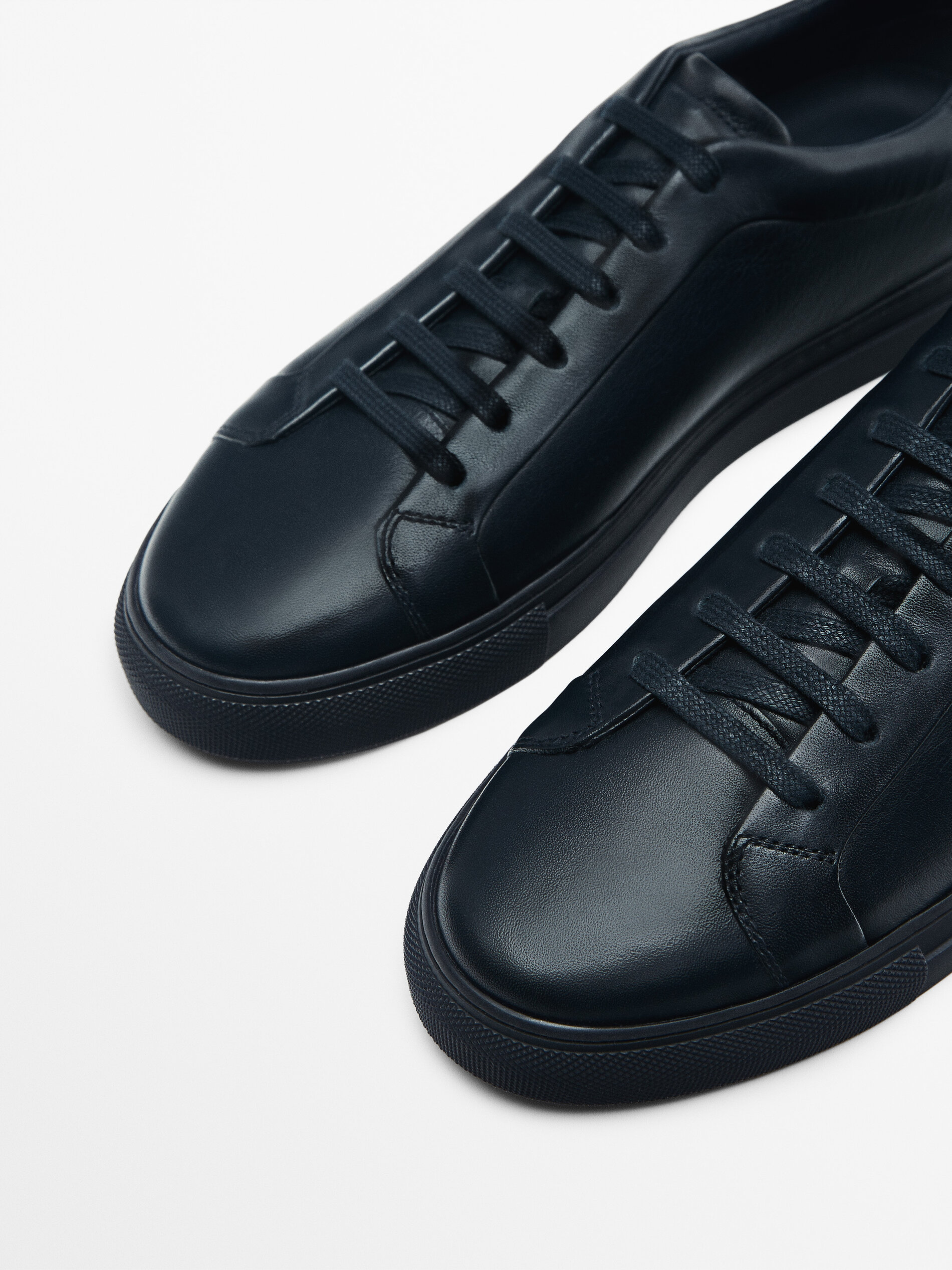 Blue leather trainers shop