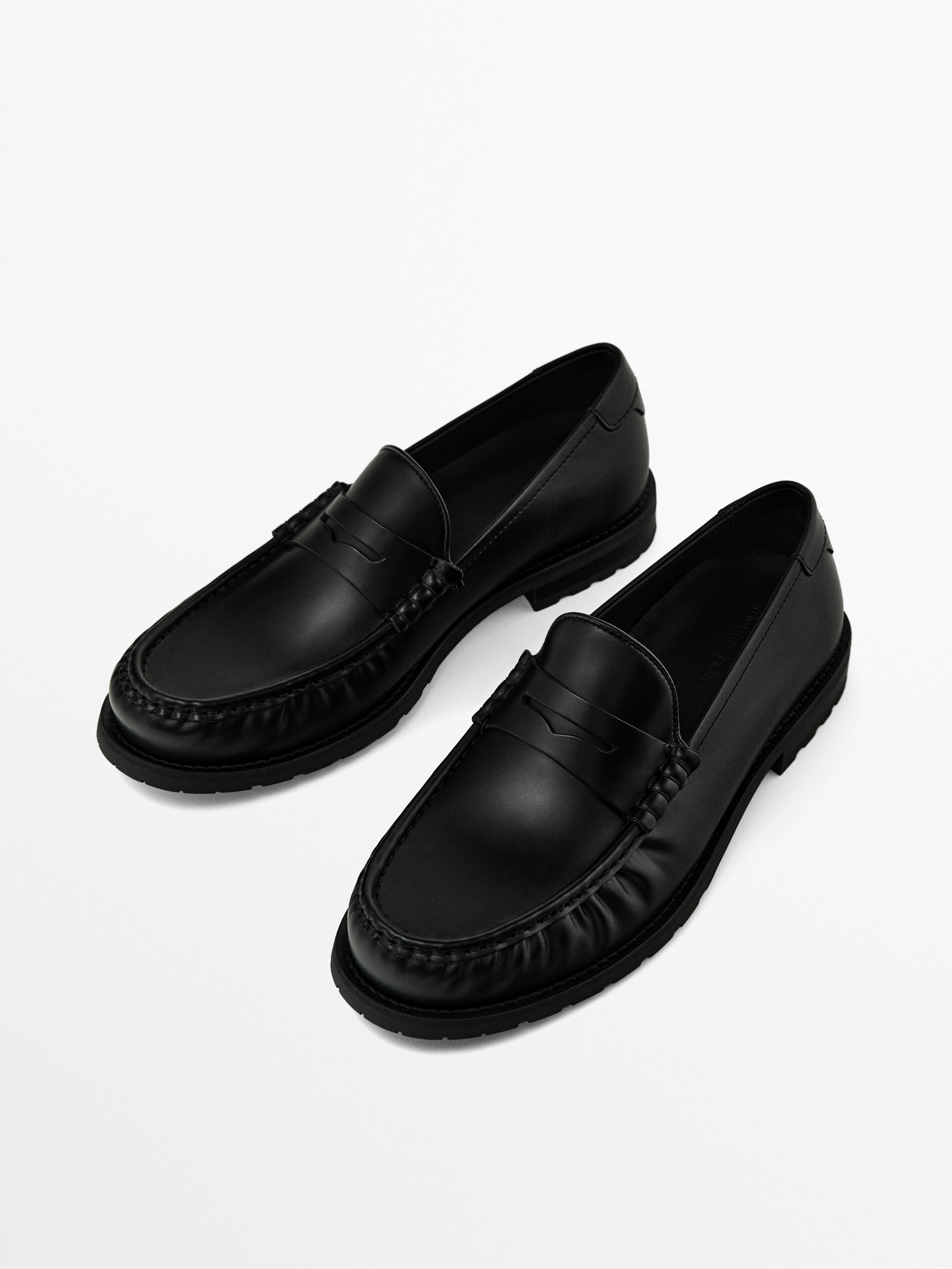 Black leather loafer 2024 shoes