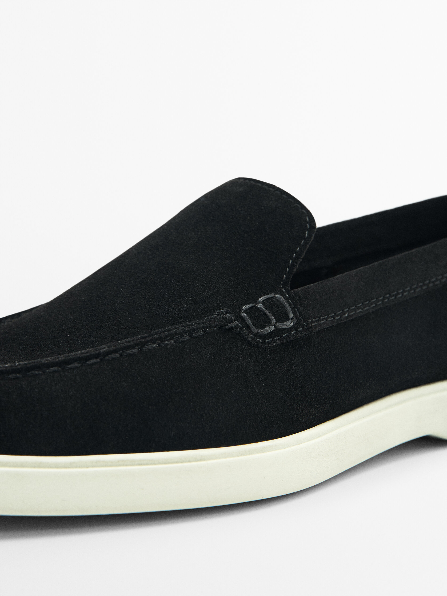 Mens black suede loafer shoes cheap