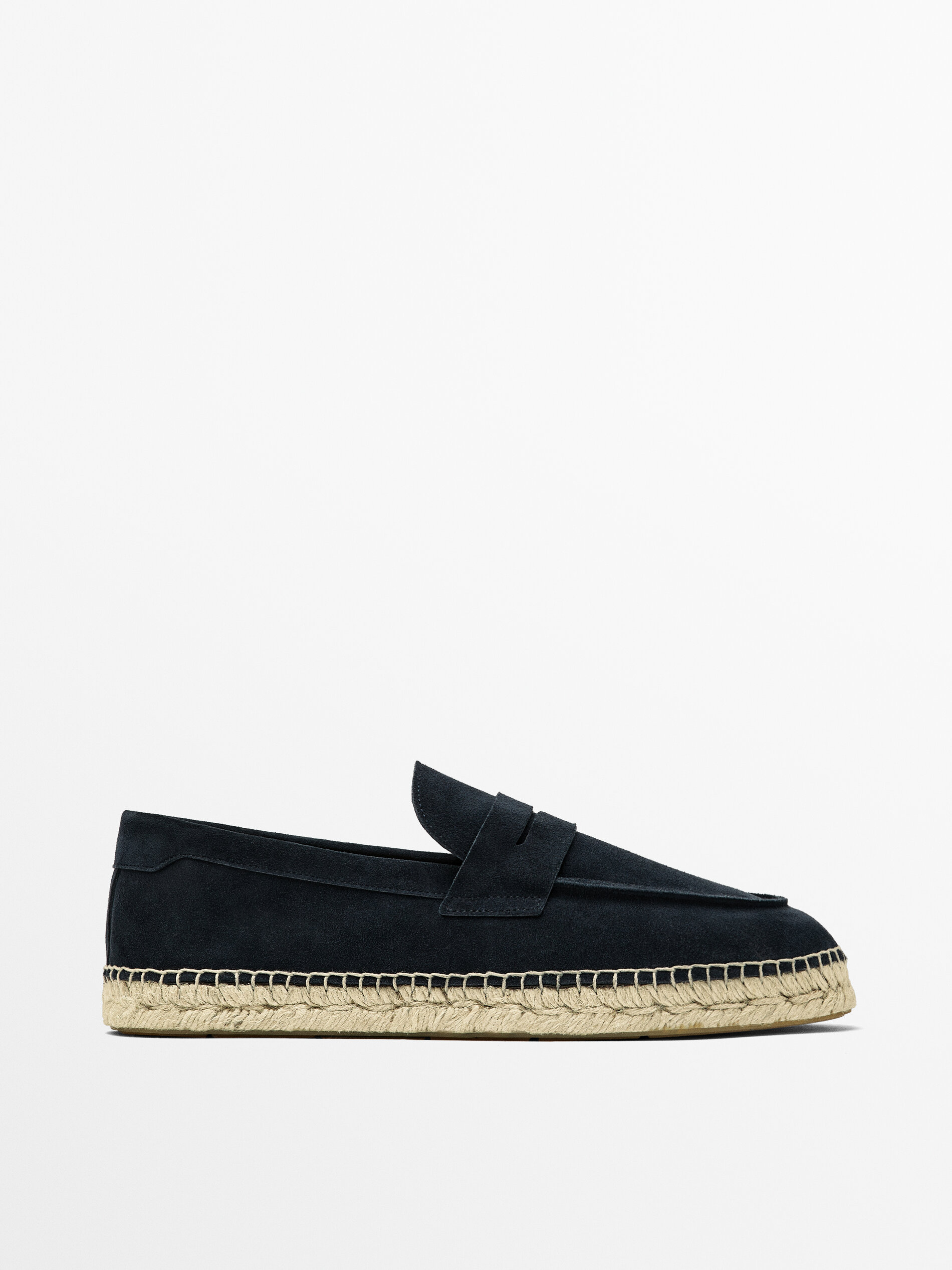 Espadrilles patte Bleu Sable Massimo Dutti