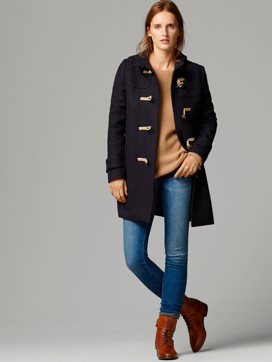 ПАЛЬТО-ДАФЛКОТ С НАКЛАДНЫМИ ПЕТЛЯМИ