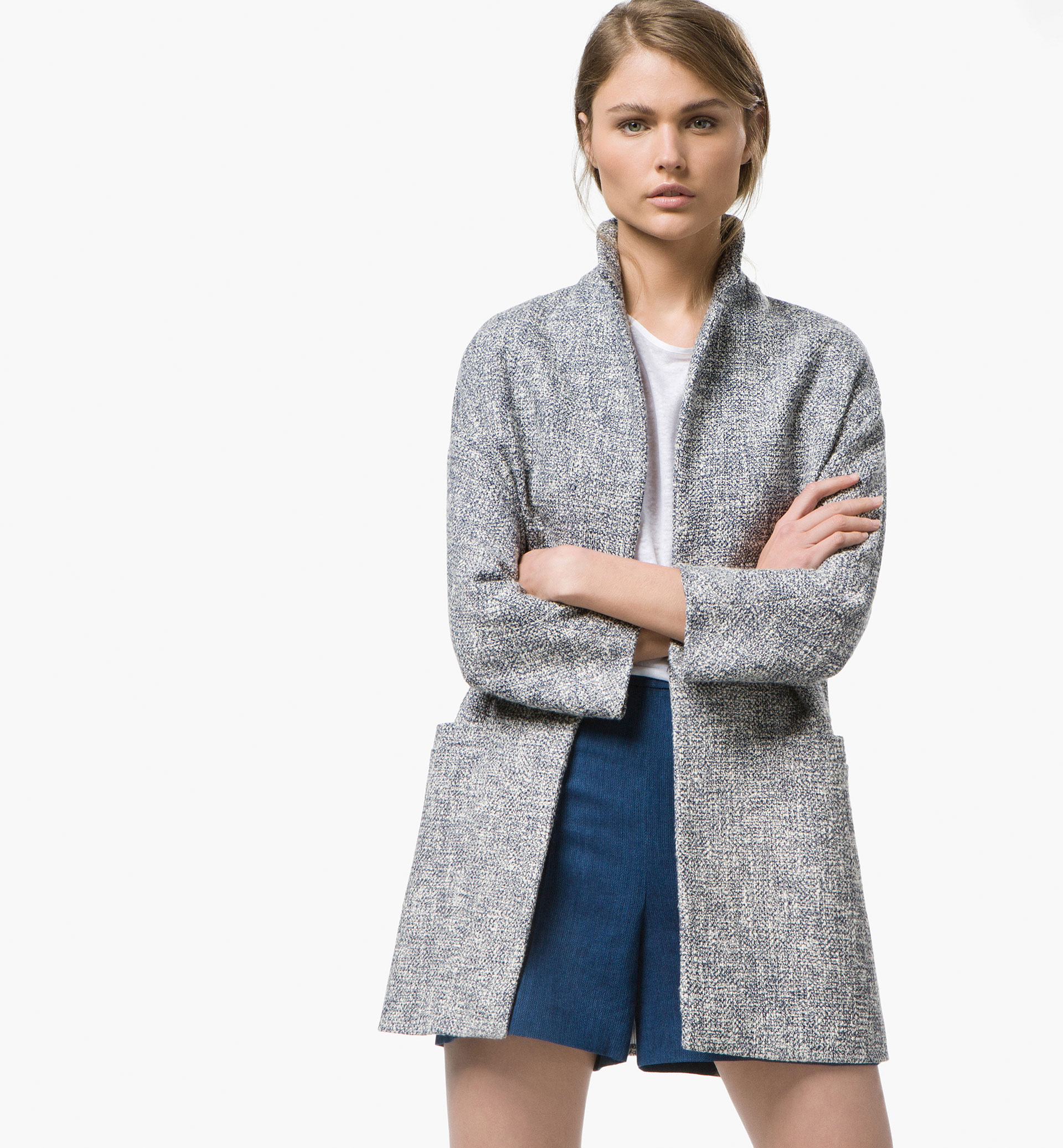 ПАЛЬТО СТРУКТУРНОЕ С ПОЯСОМ