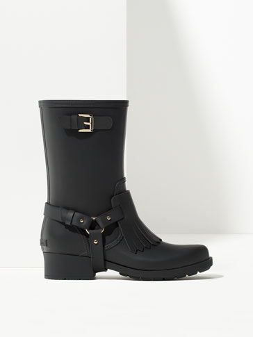 massimo dutti leather wellies
