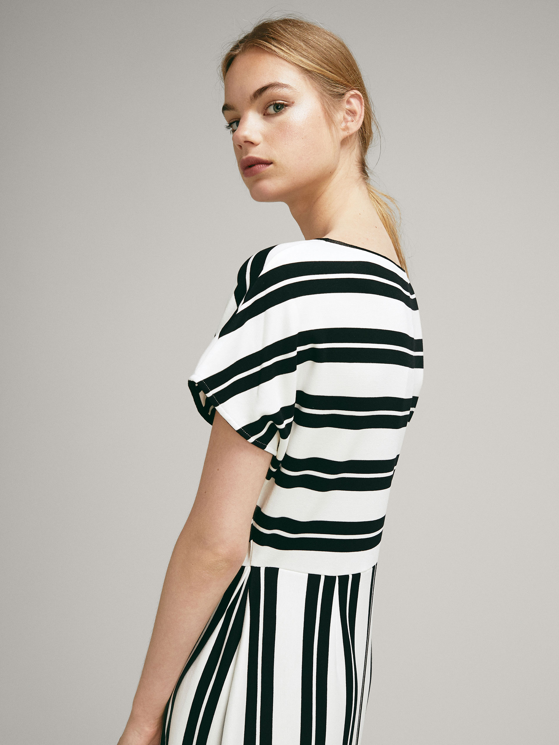 Massimo Dutti STRIPED DRESS WITH WRAP SKIRT at £59.95 | love the brands