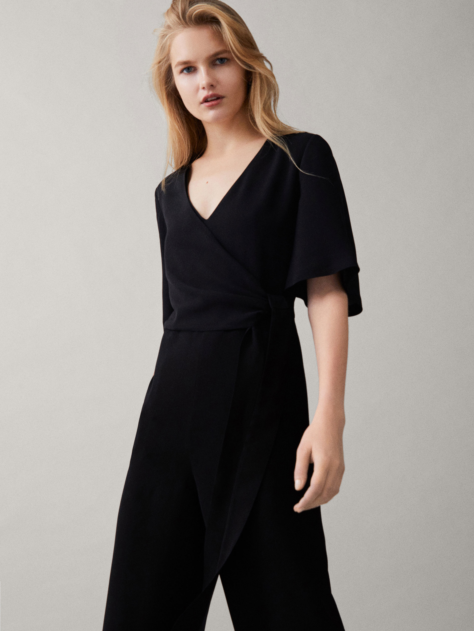 massimo dutti black jumpsuit