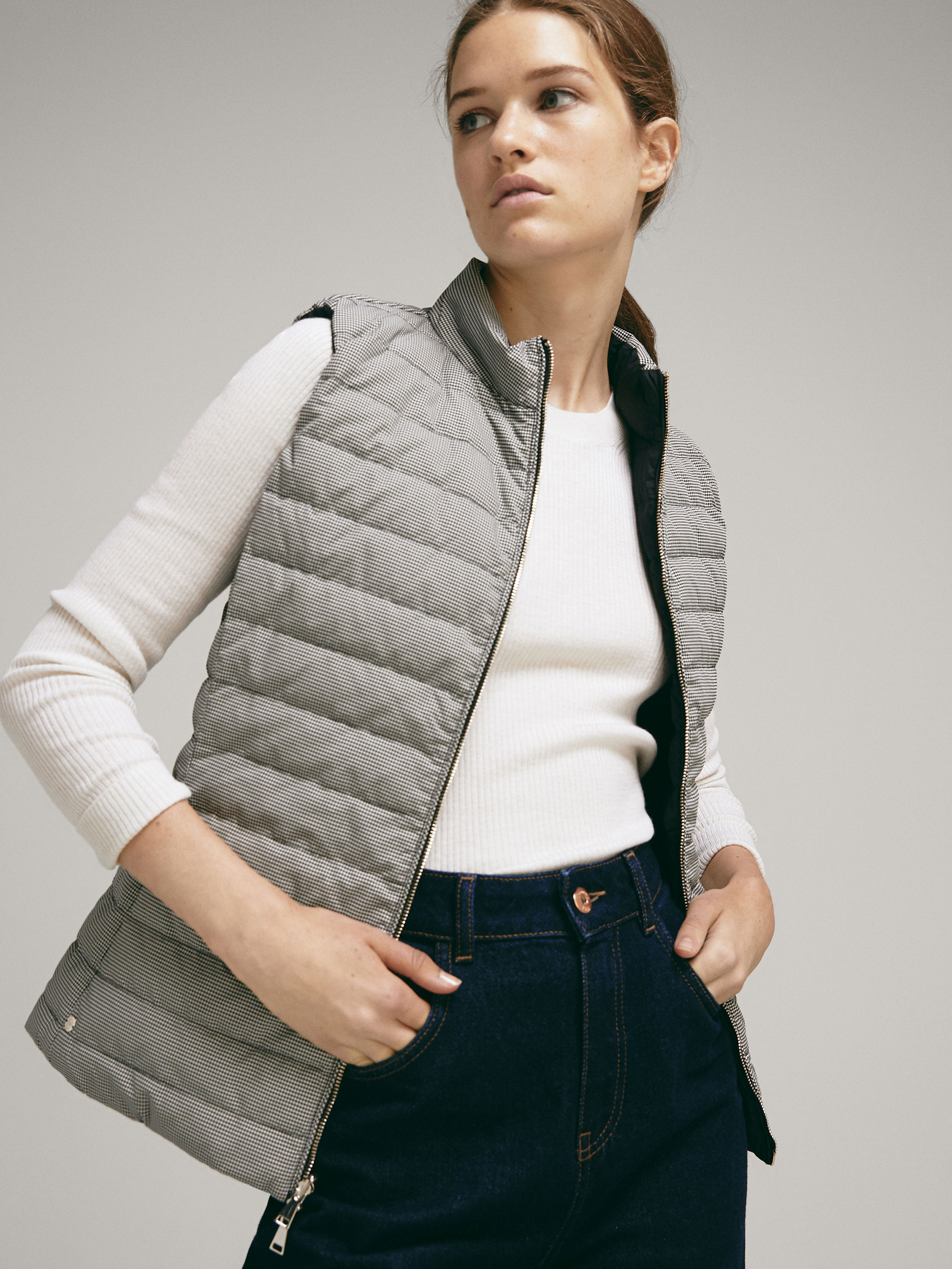 Massimo Dutti DOUBLE-SIDED DOWN PUFFER GILET at £79.95 | love the brands