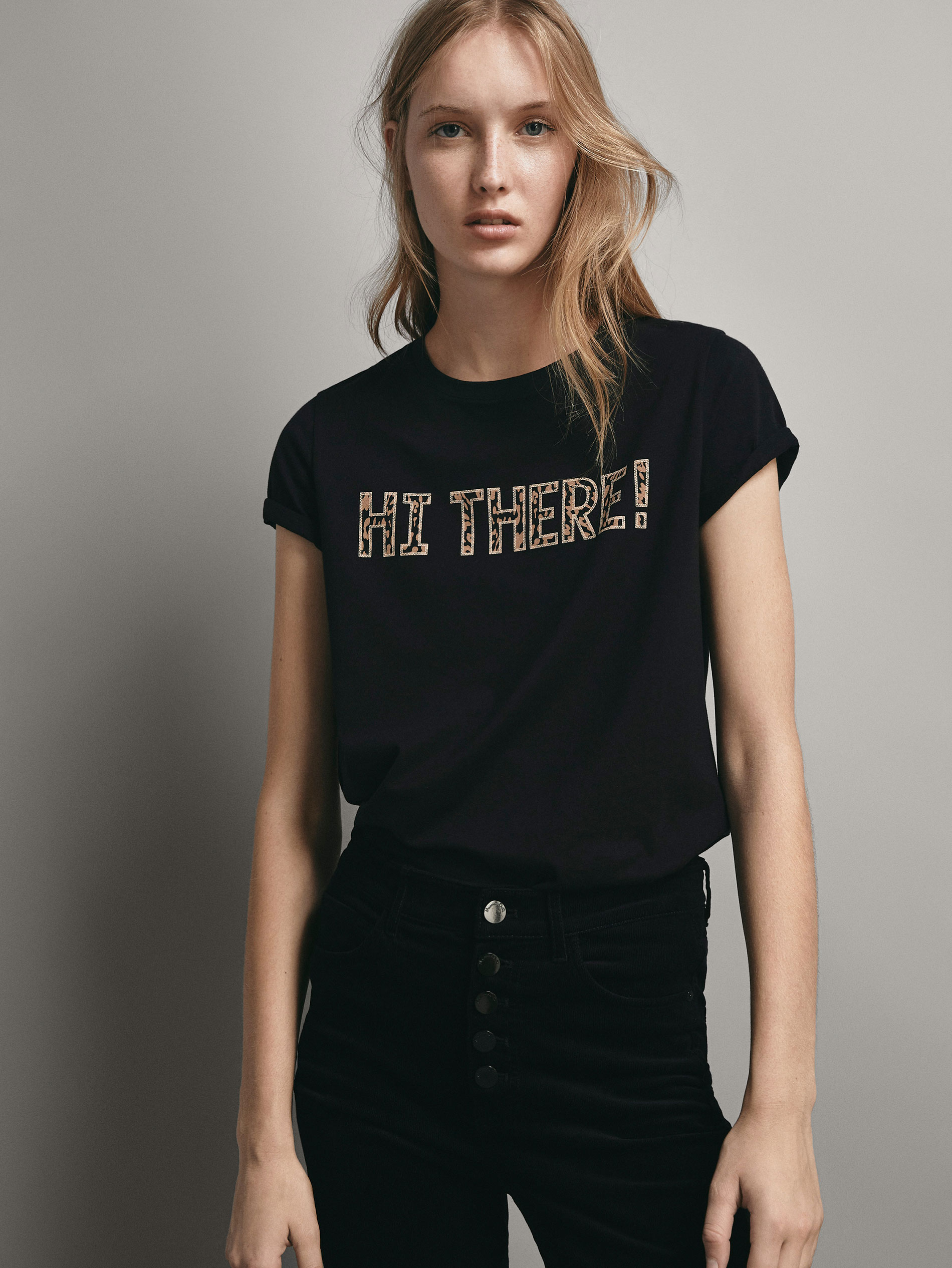 Massimo Dutti COTTON ‘HI THERE’ T-SHIRT at £24.95 | love the brands