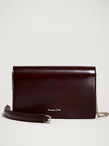 Tagr Plain Leather Handbag By Massimo Dutti Massimo Dutti Plain Leather Handbag