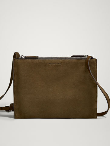 Women S Bags And Purses Massimo Dutti Autumn Winter 2018 Plain Split Suede Crossbody Bag