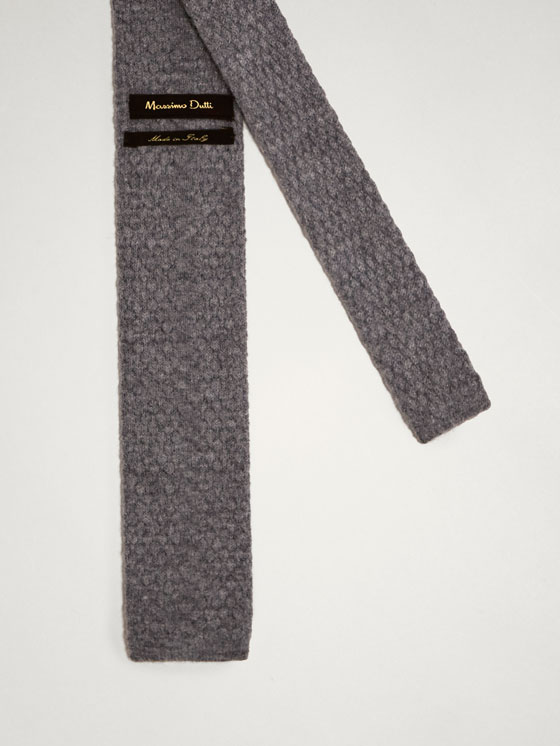 Massimo Dutti LIMITED EDITION TEXTURED WOOL/CASHMERE TIE at £47.95 ...