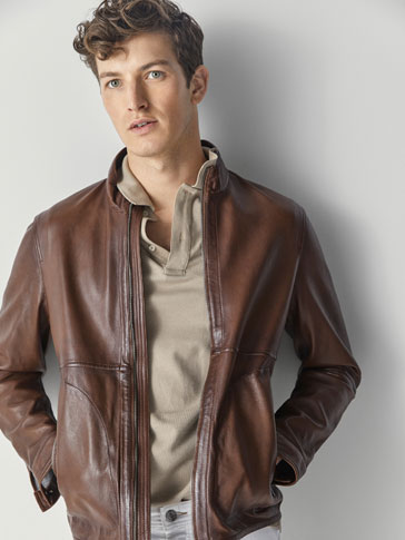 Massimo dutti leather deals jacket 2018