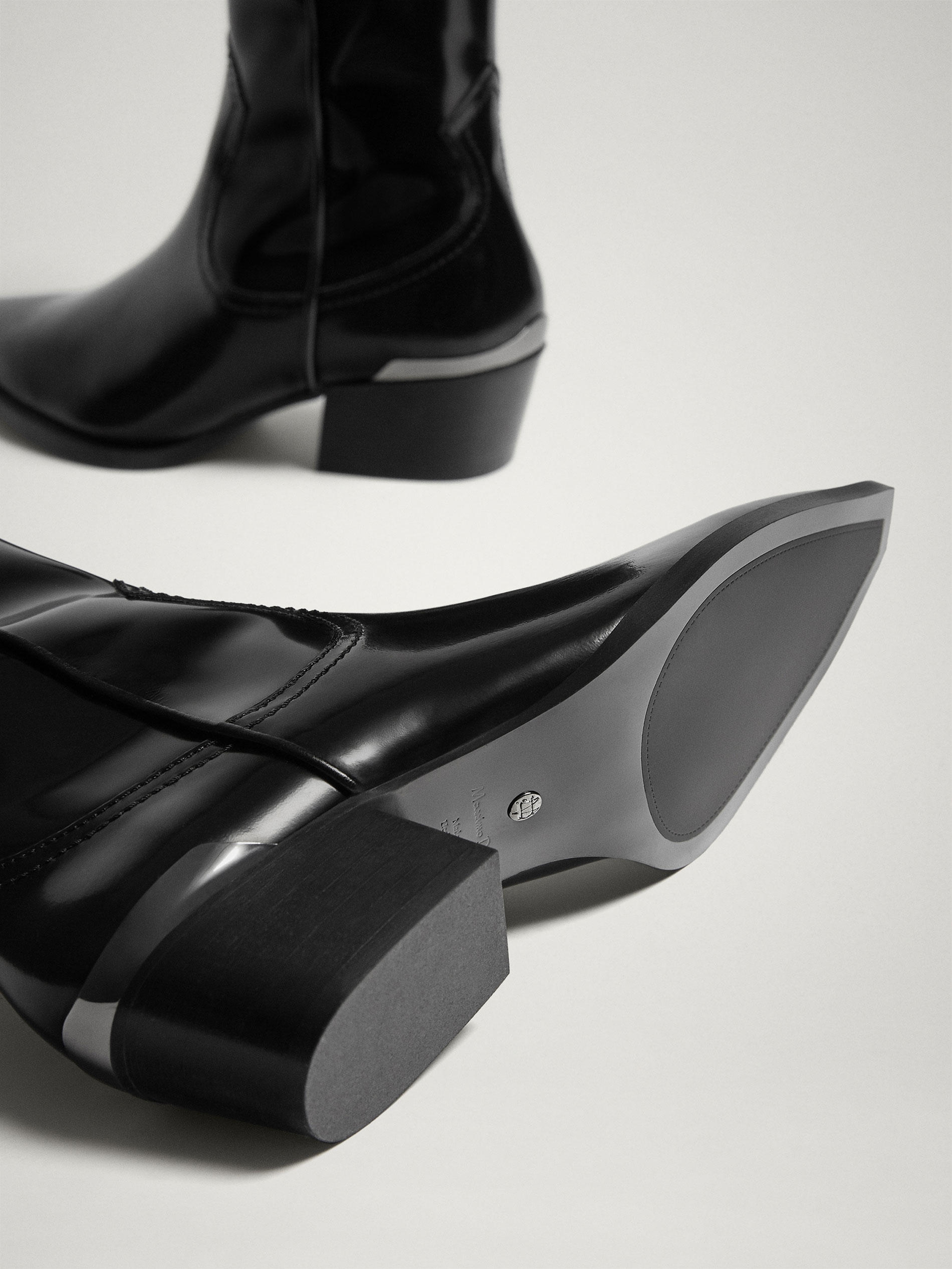 massimo dutti cowboy ankle boot