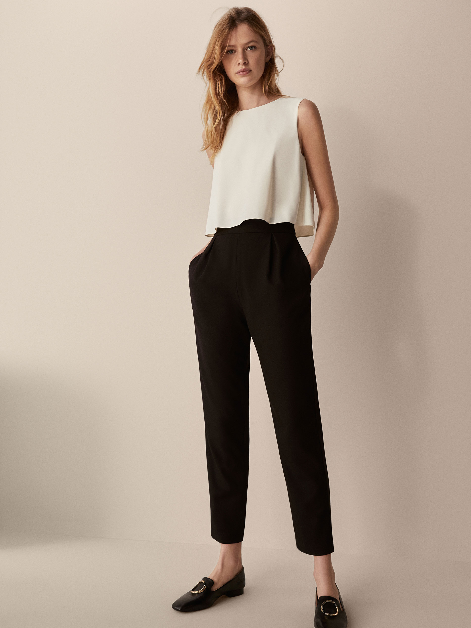 massimo dutti white jumpsuit