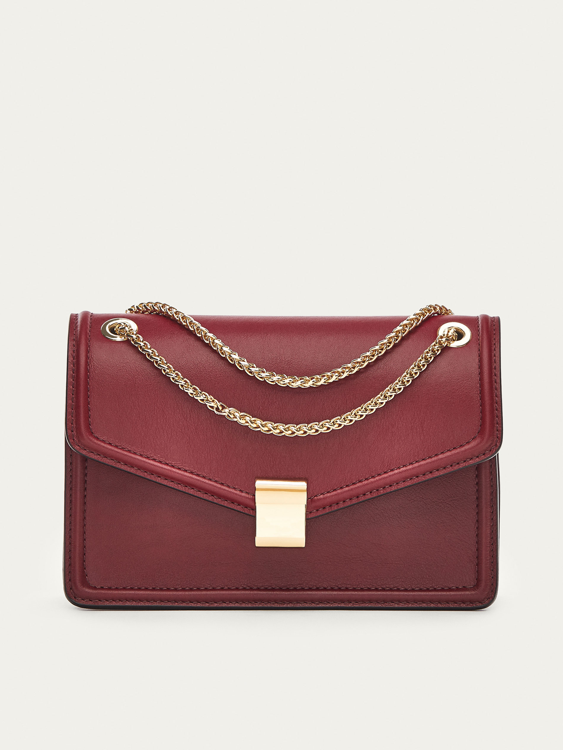 Massimo Dutti LEATHER CROSSBODY BAG WITH CHAIN DETAIL at £99.95 | love ...
