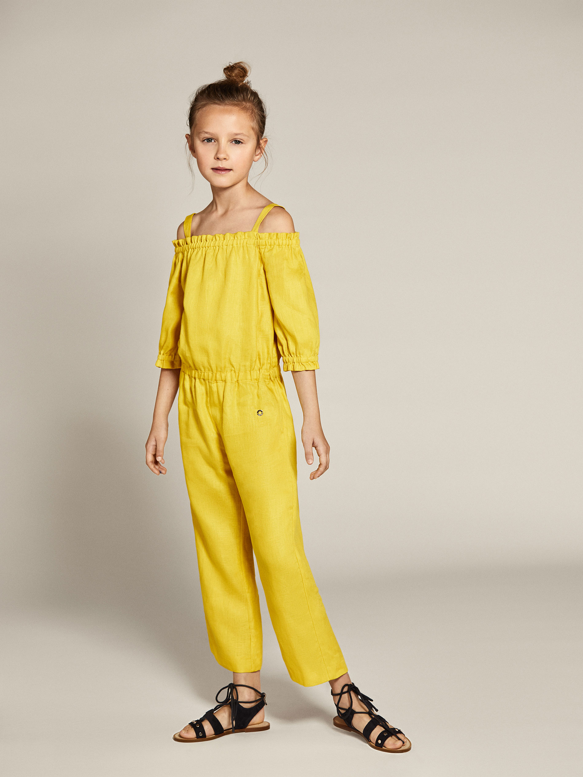 massimo dutti yellow jumpsuit