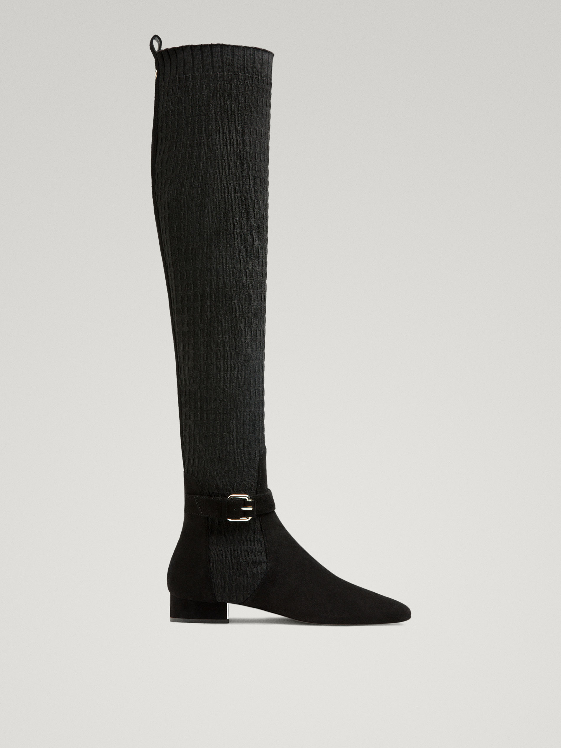 Massimo Dutti TALL BLACK FABRIC BOOTS at £139 | love the brands