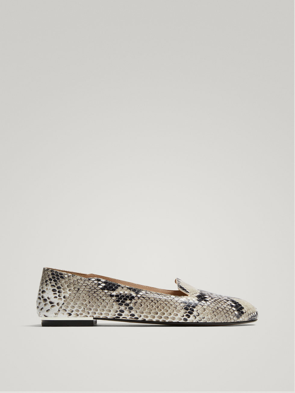massimo dutti animal print loafers