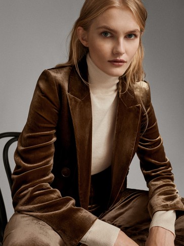 Blazer terciopelo mujer massimo dutti clearance