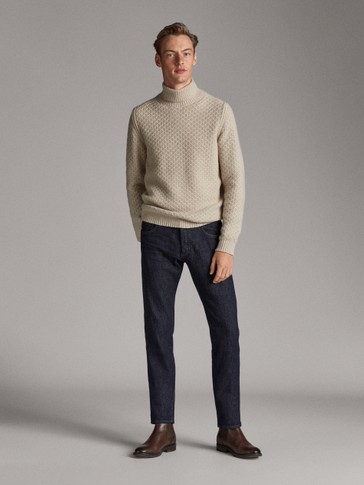 Limited Edition Pacasi Katlanan Denim Pantolon Erkek Massimo Dutti